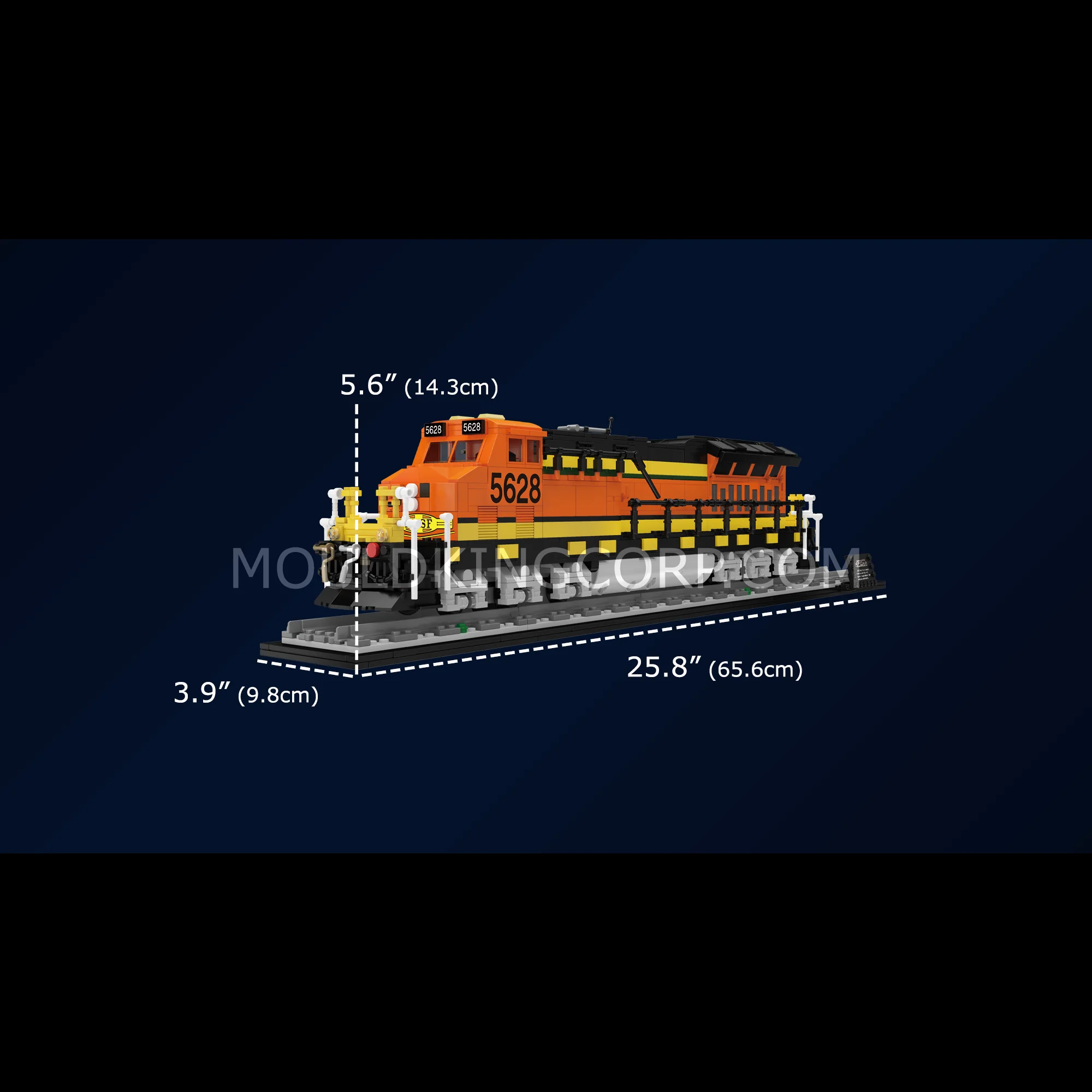 Mould King 12041 BNSF Railway Locomotive Model Building Set | 1,362 Pcs - Image 6