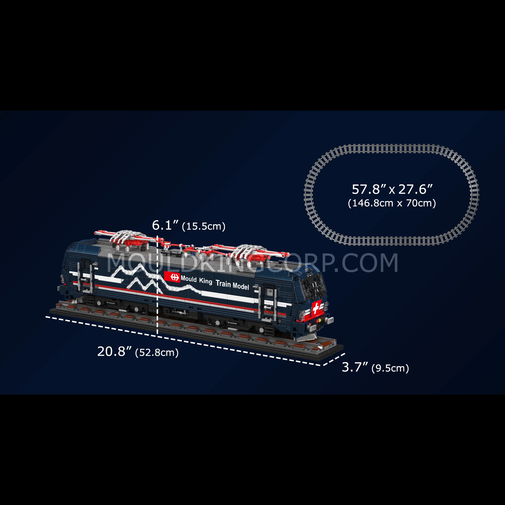 Mould King 12045 Vectron MS Electric Locomotive Building Set | 3,072 Pcs - Image 6