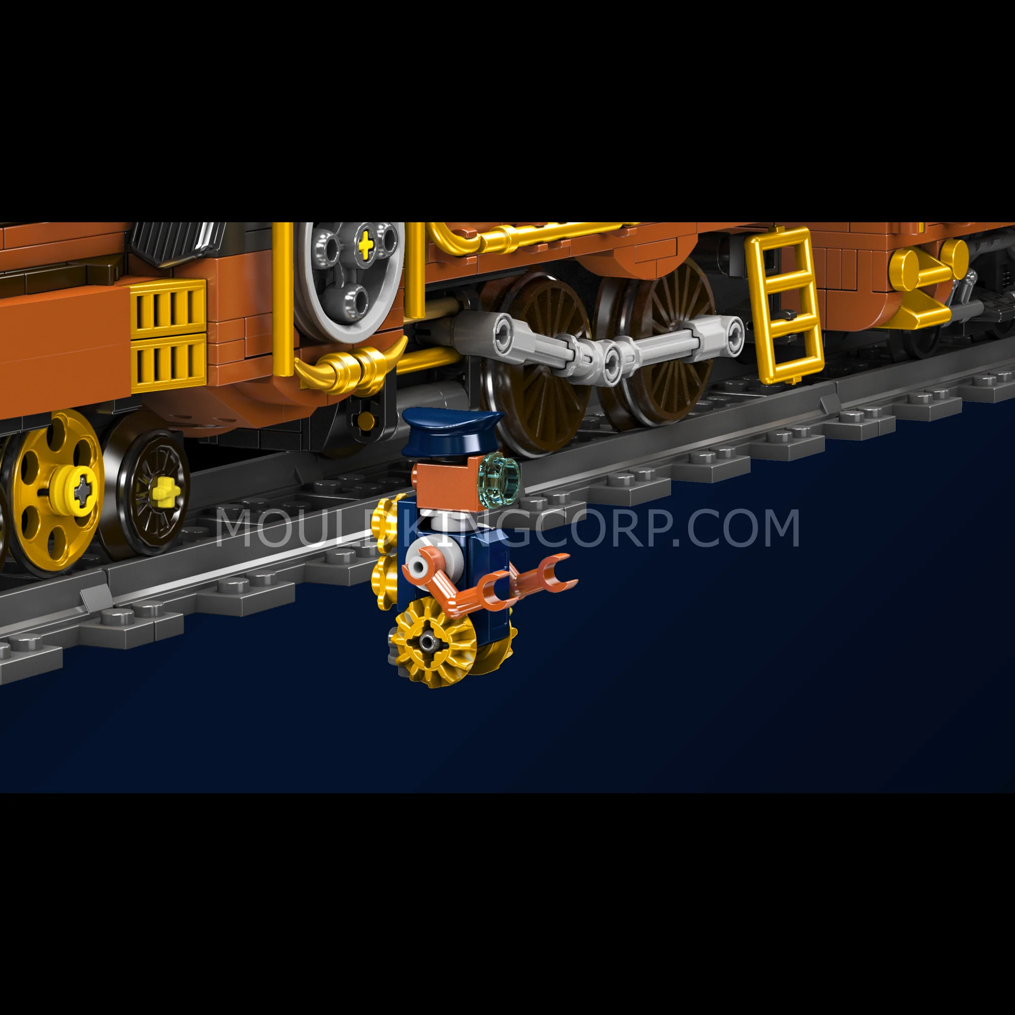 Mould King 12046 Steampunk Steam Train Building Set | 1,954 Pcs - Image 5