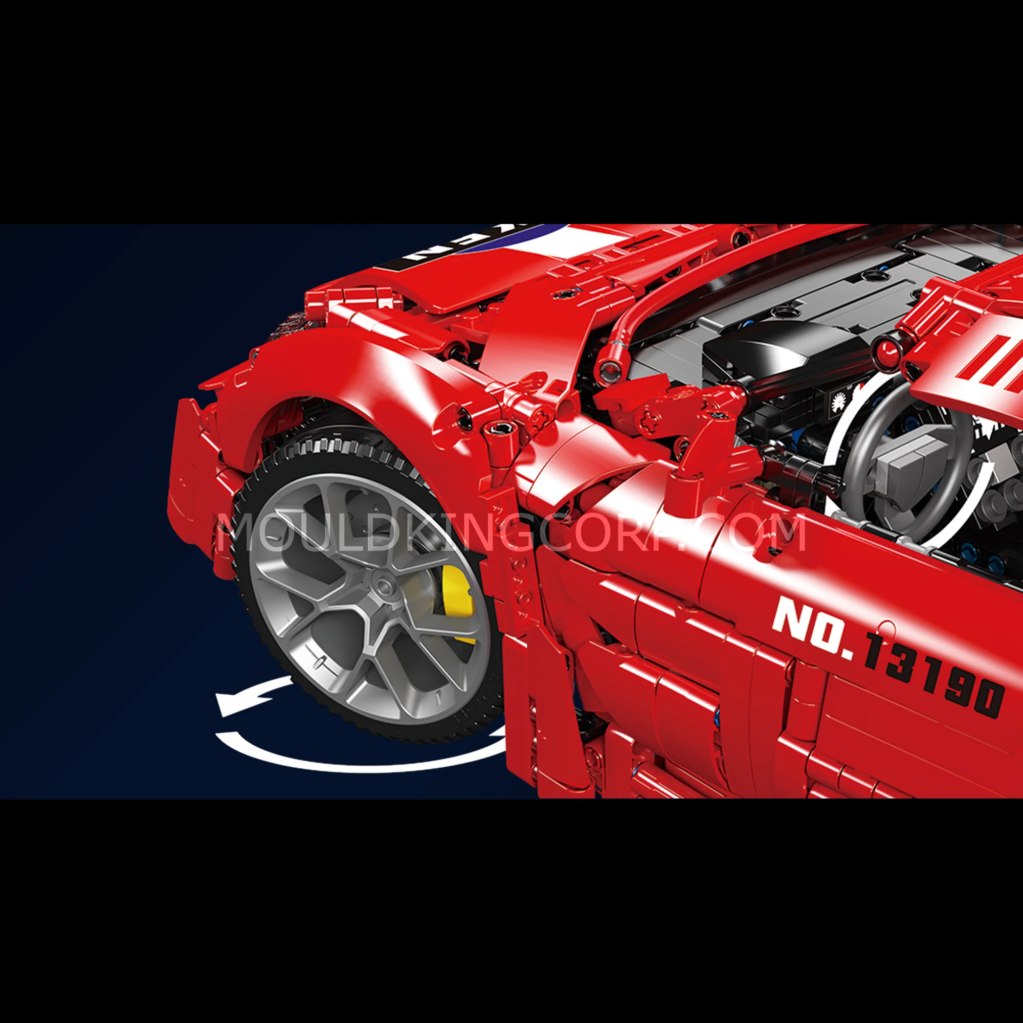 Mould King 13190 Lykan Remote Controlled Hypersport Car Building Set | 4,070 Pcs - Image 4