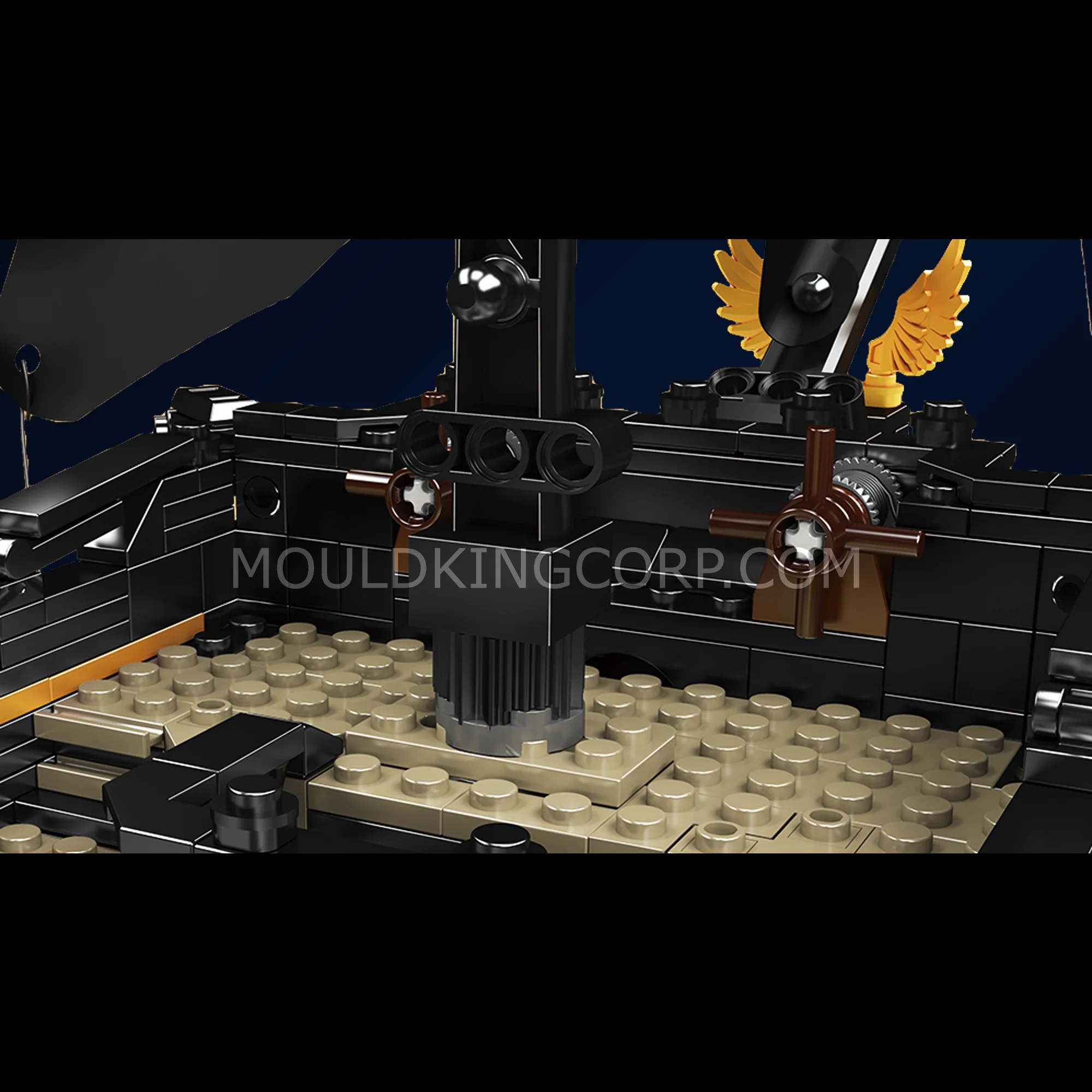 Mould King 13199 Black Pirates Ship Model Building Set | 3,180 PCS - Image 4