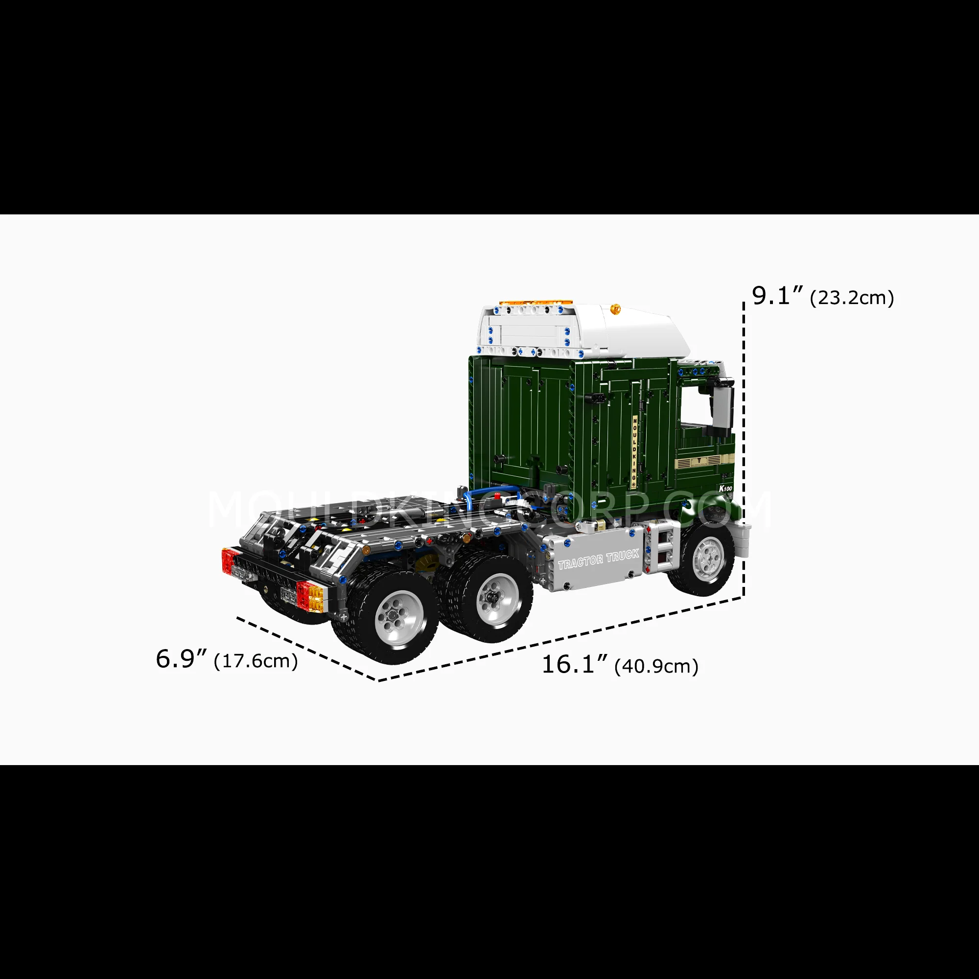 Mould King 13202 1970s American Cabover Truck Building Set | 2,181 Pcs - Image 6