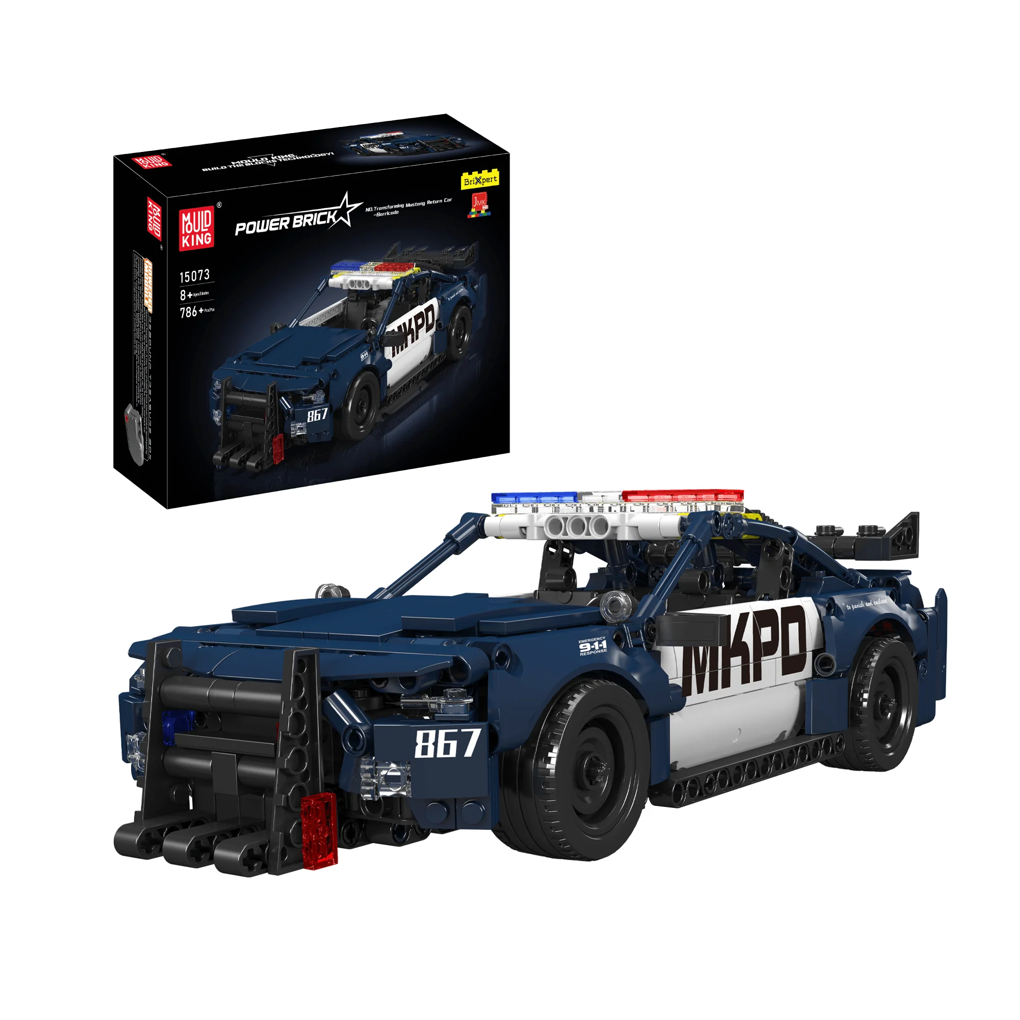Mould King 15073 Mustang Police Car Building Model Set | 786 Pcs