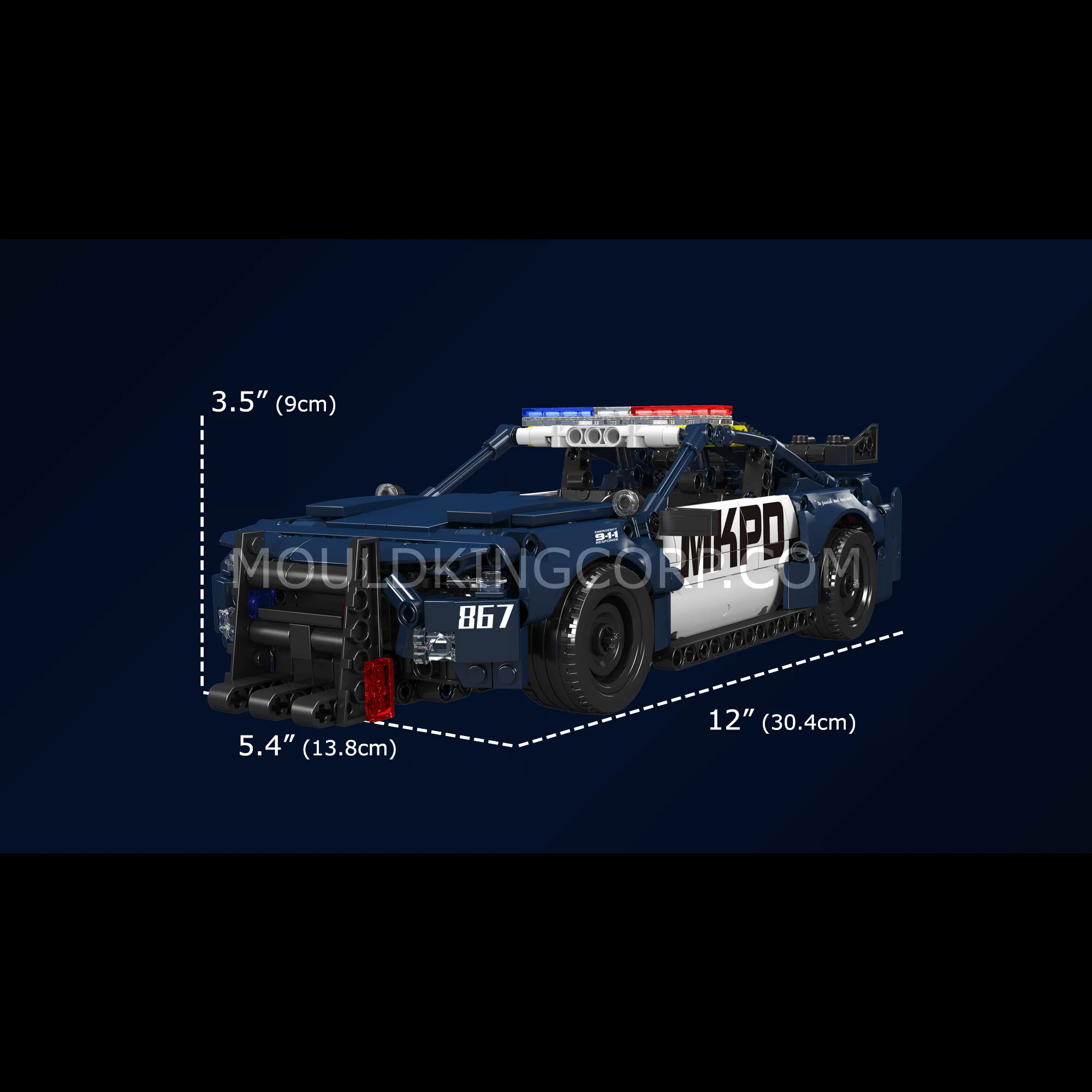 Mould King 15073 Mustang Police Car Building Model Set | 786 Pcs - Image 6