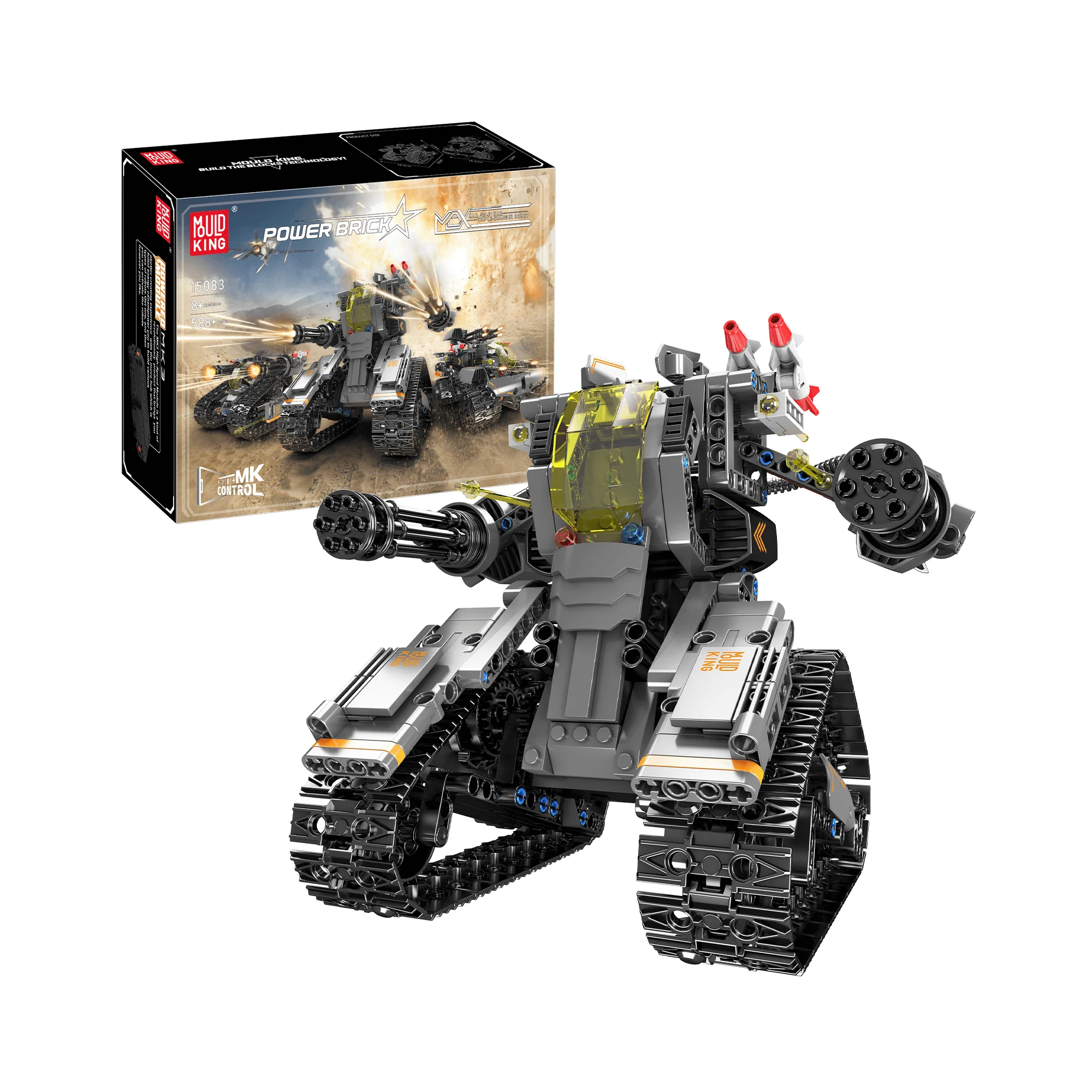 Mould King 15083 3in1 Military Robots STEM Building Set | 588 Pcs