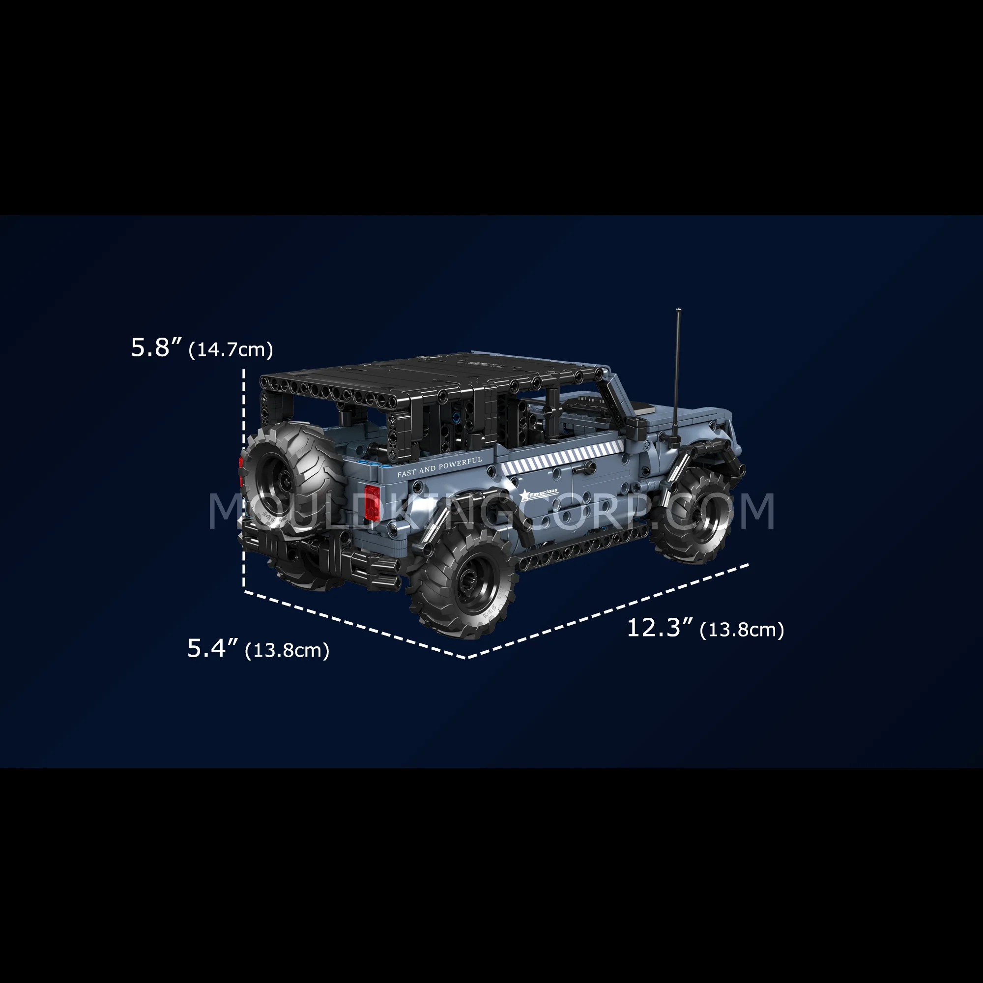 Mould King 15085 Off-Road SUV Pull-Back Building Block Set | 828 Pcs - Image 6
