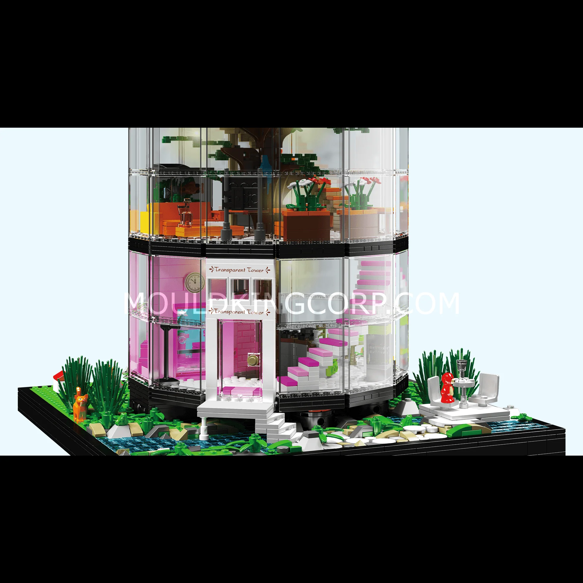 Mould King 16013 Transparent Urban Oasis Building Set | 3,466 Pcs - Image 3