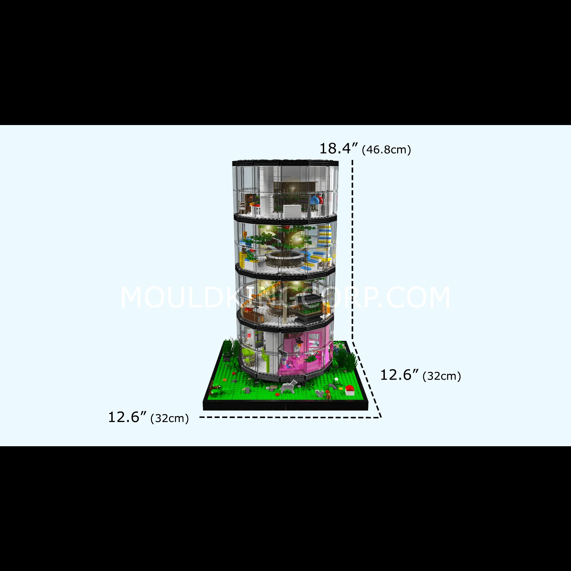 Mould King 16013 Transparent Urban Oasis Building Set | 3,466 Pcs - Image 6