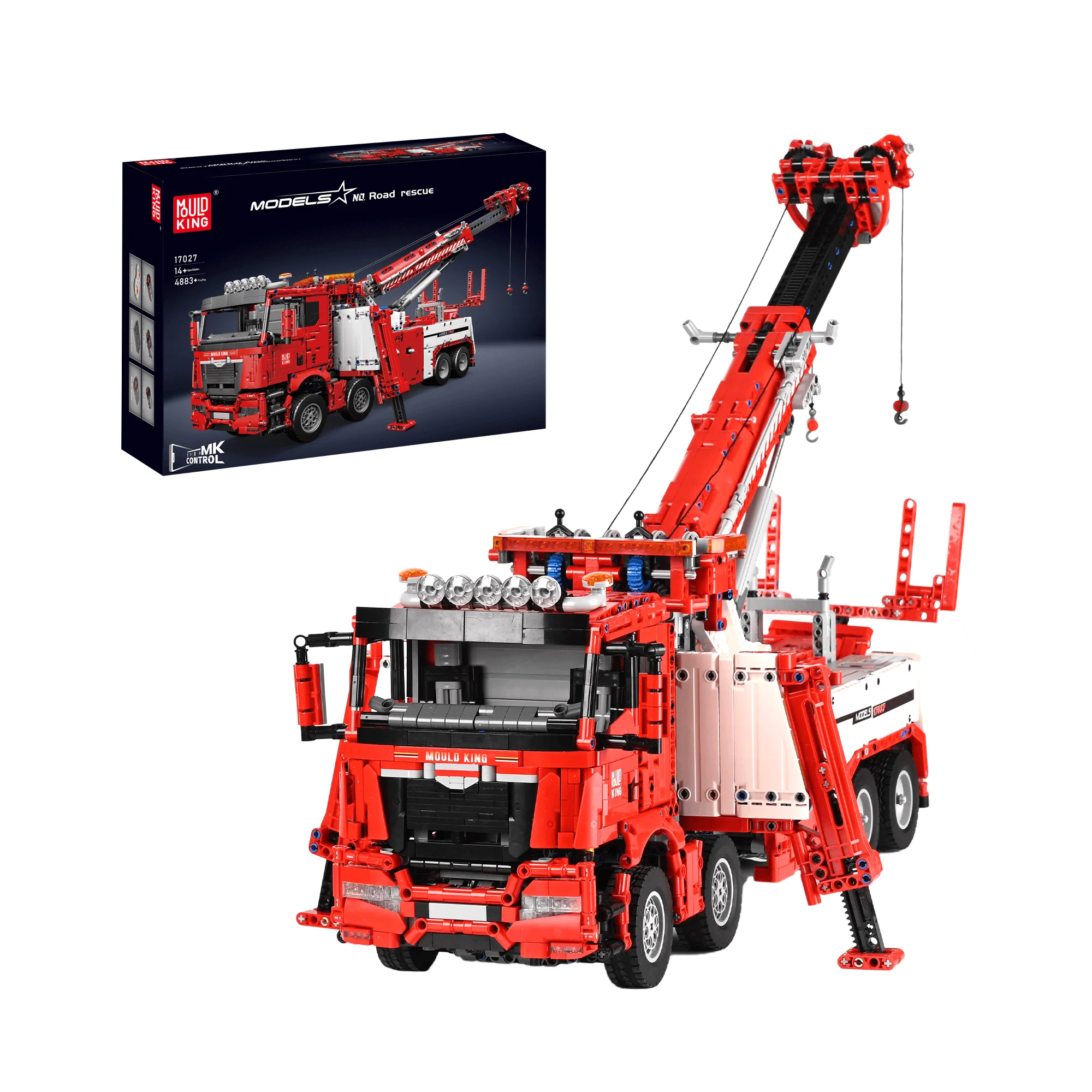 Mould King 17027 Remote Controlled Fire & Rescue Truck Building Set | 4,883 Pcs