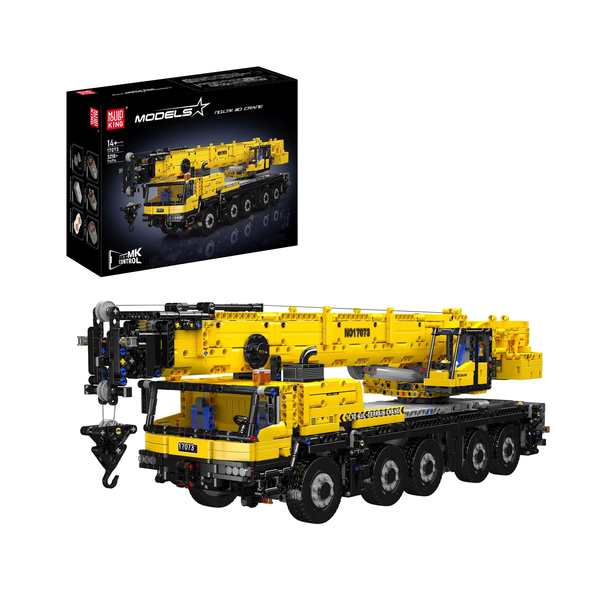 Mould King 17073/17074 LTM 1110 Mobile Crane Building Set | 3,218 Pcs