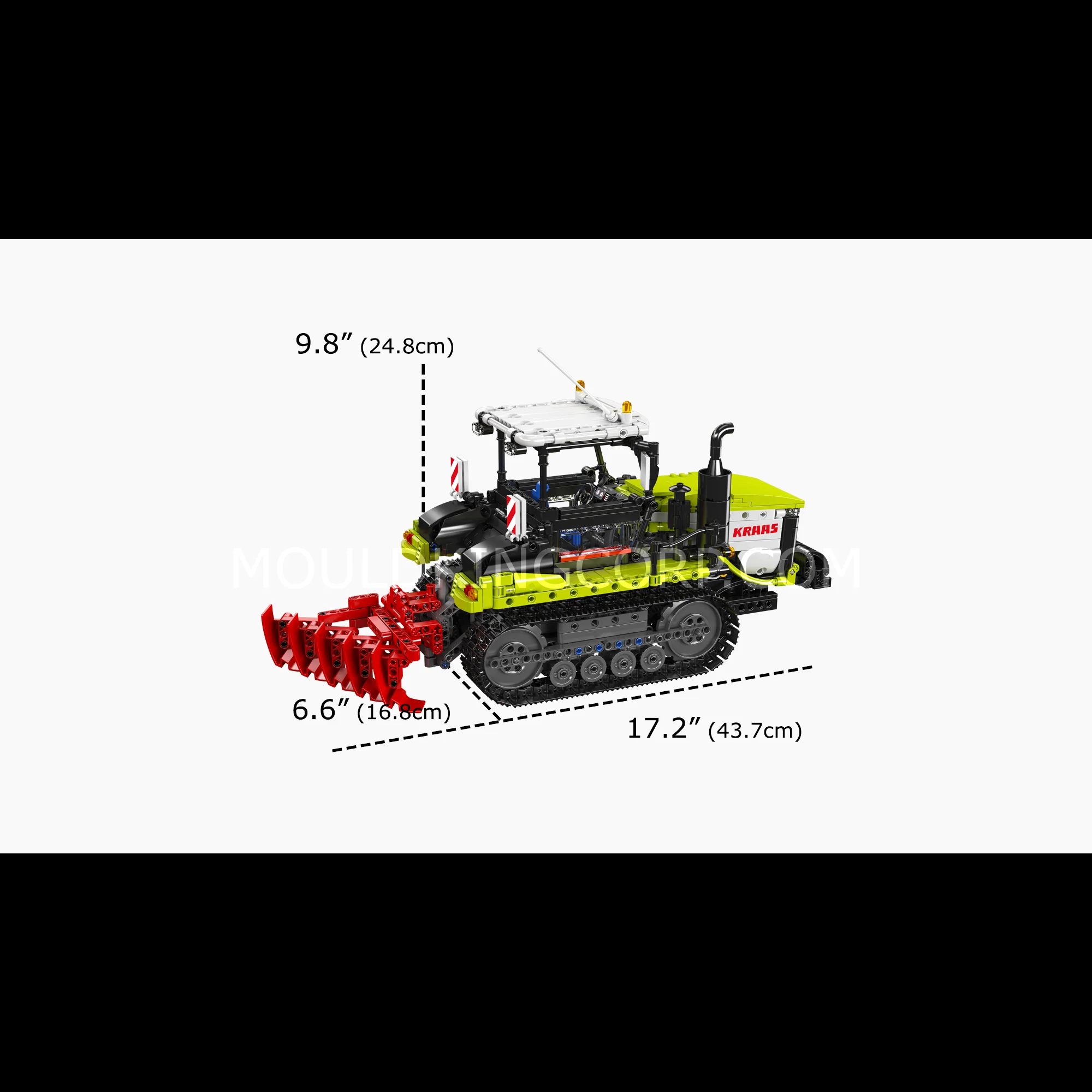 Mould King 17093 Remote-Controlled Tracked Tractor Building Set | 1,357 Pcs - Image 6