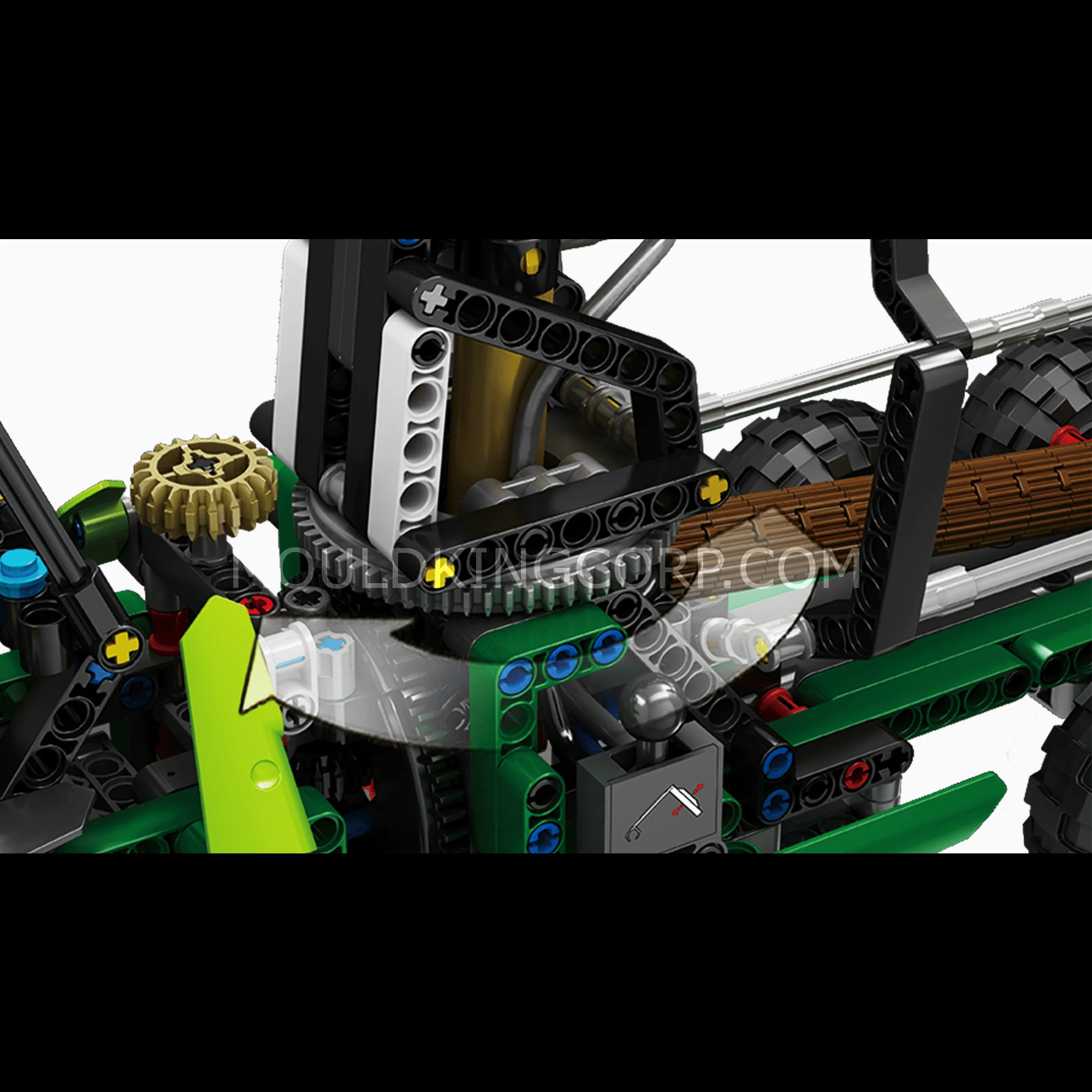 Mould King 19006 Pneumatic Logging Truck Building Set | 938 Pcs - Image 3