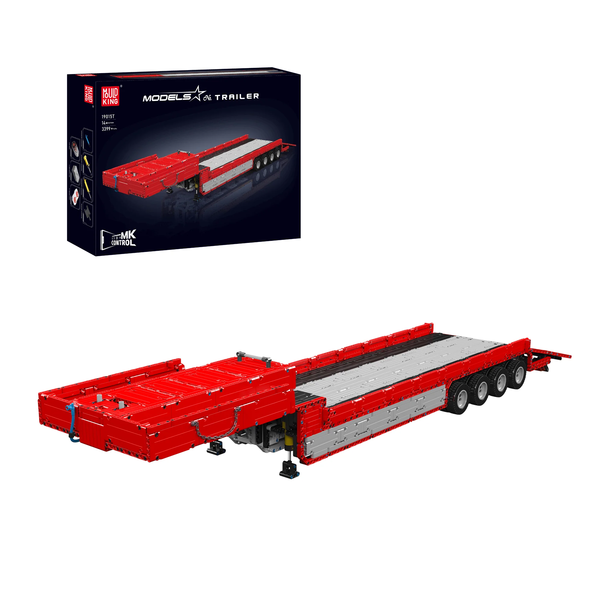 Mould King 19015+19015T FH16 Remote Controlled Pneumatic Tractor and Trailer Building Sets - Image 12