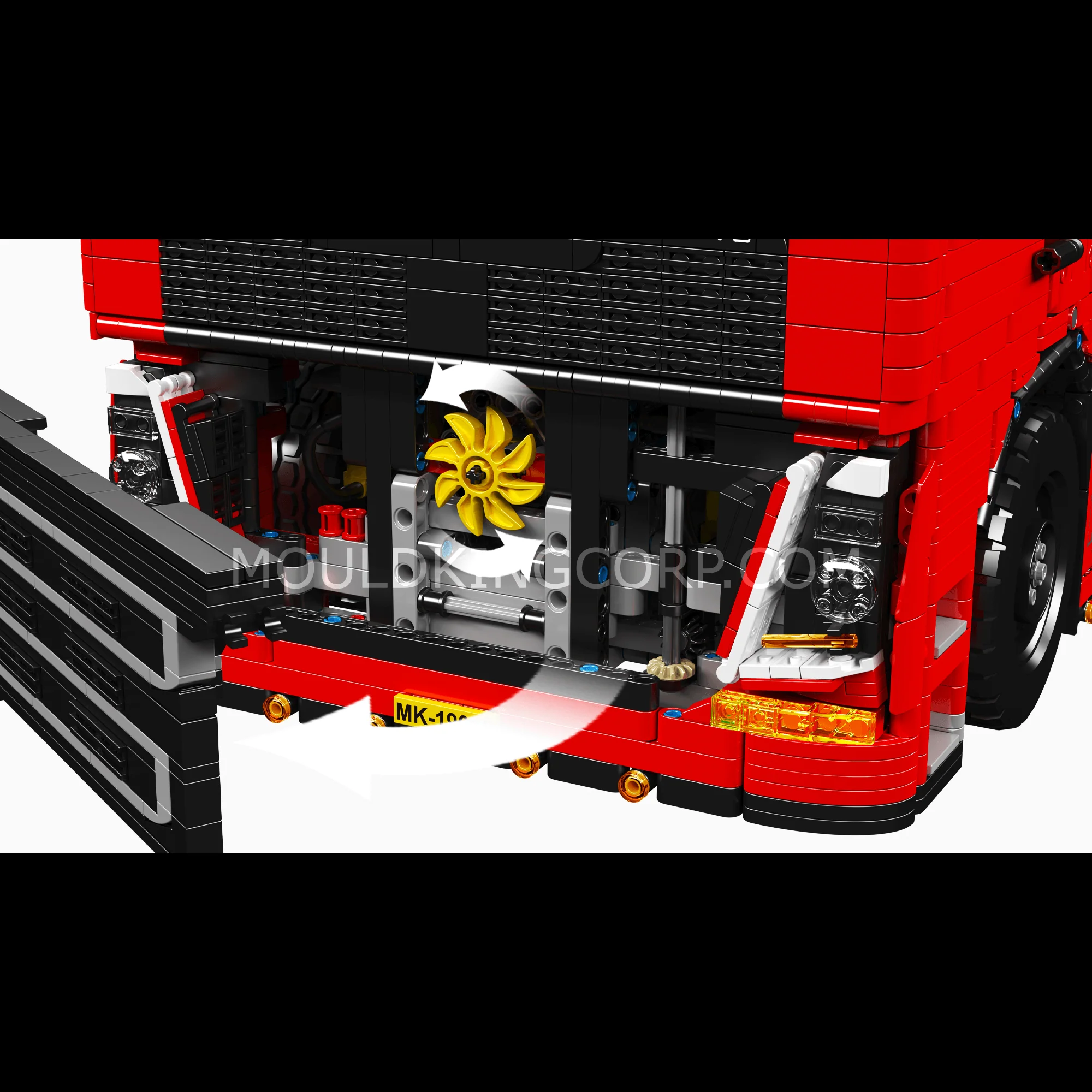 Mould King 19015+19015T FH16 Remote Controlled Pneumatic Tractor and Trailer Building Sets - Image 4