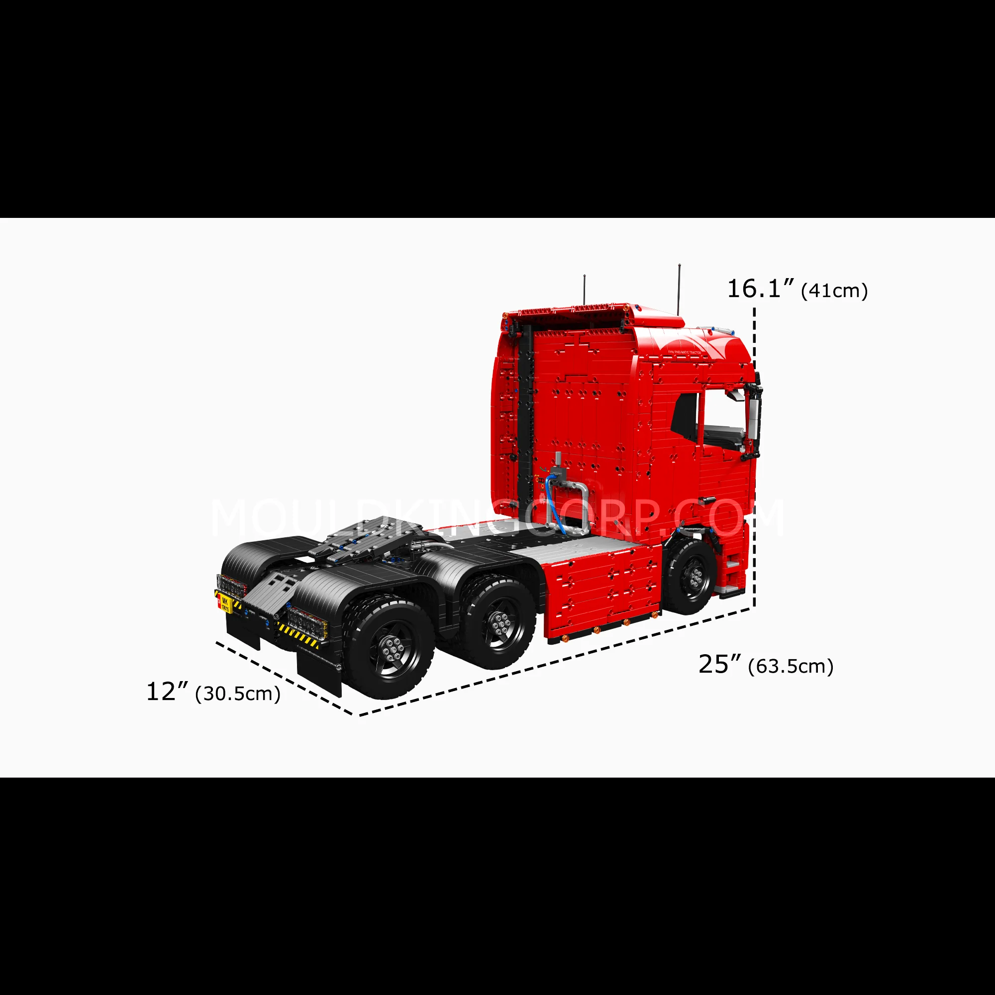 Mould King 19015+19015T FH16 Remote Controlled Pneumatic Tractor and Trailer Building Sets - Image 7
