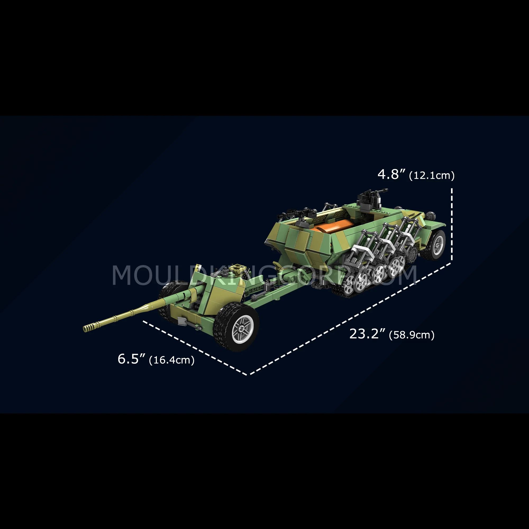 Mould King 20027 Sd.Kfz. 251 Half-track Building Set | 1,298 Pcs - Image 6