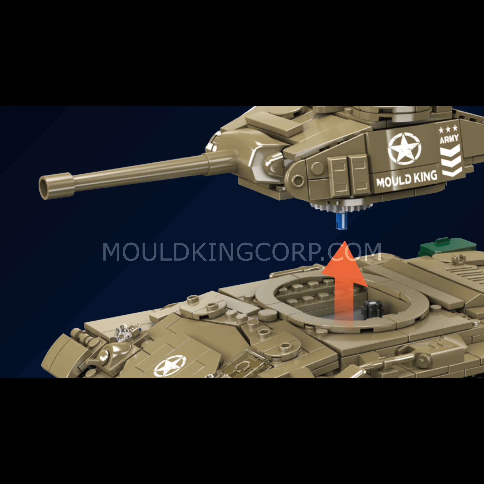 Mould King 20043 M24 Chaffee Tank Building Set | 932 Pcs - Image 3
