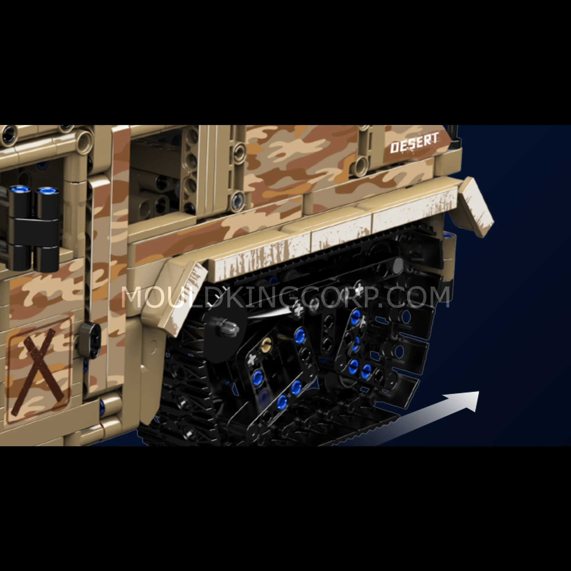 Mould King 20047 Remote-Controlled Desert Tracked Humvee Building Set | 2,094 Pcs - Image 5