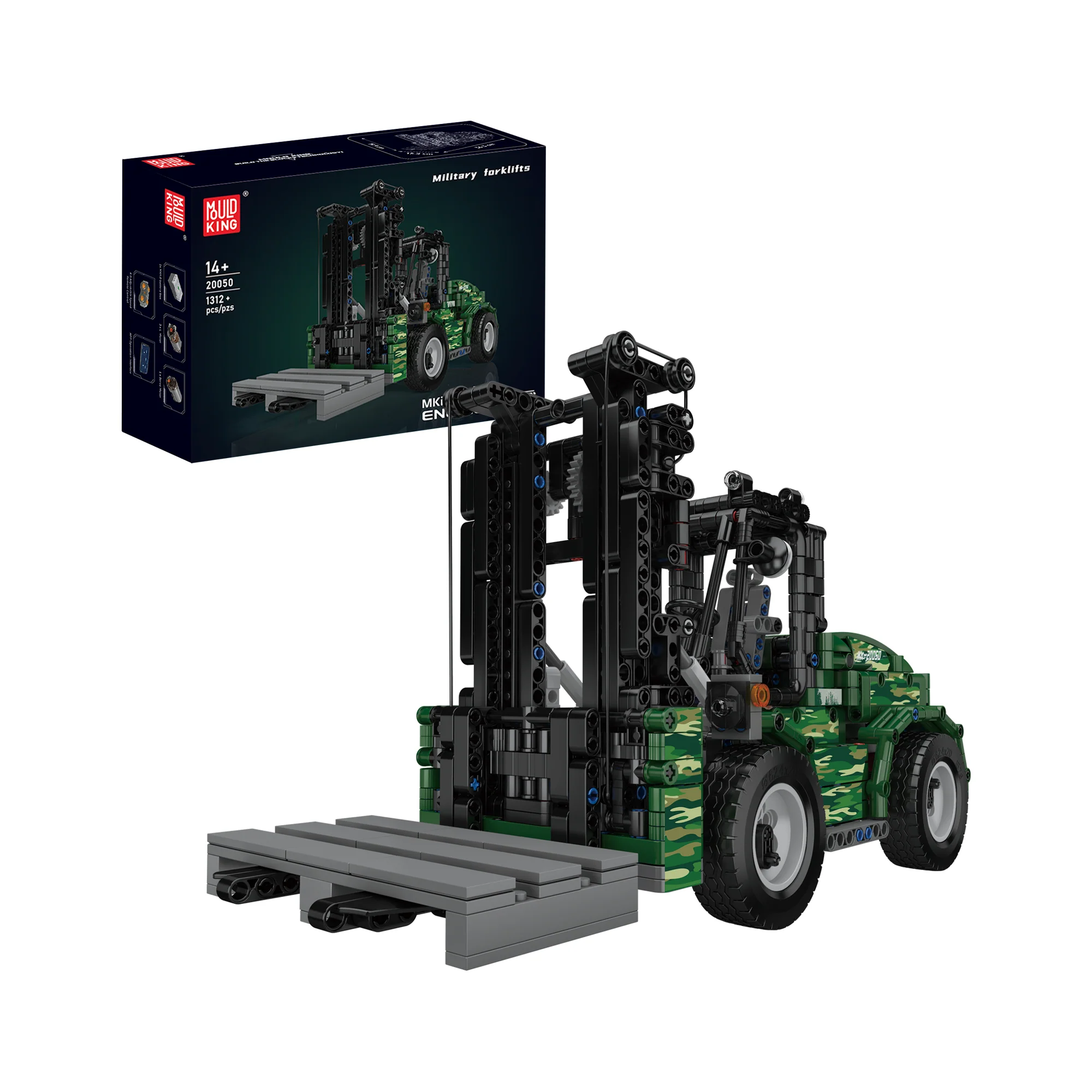 Mould King 20050 All-Terrain Forklift Building Set | 1,312 PCS