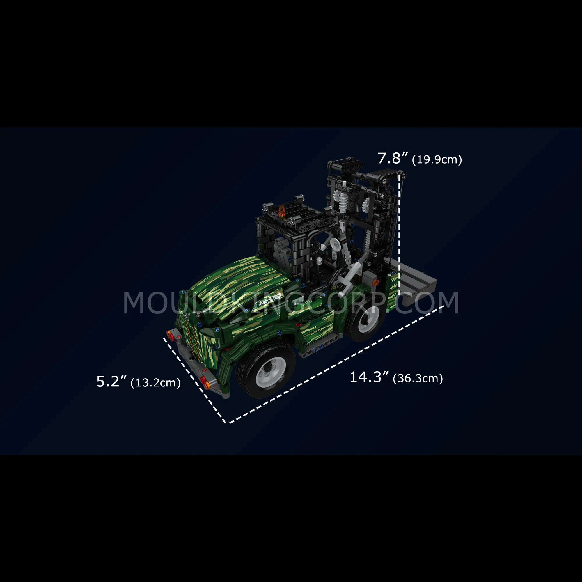 Mould King 20050 All-Terrain Forklift Building Set | 1,312 PCS - Image 6