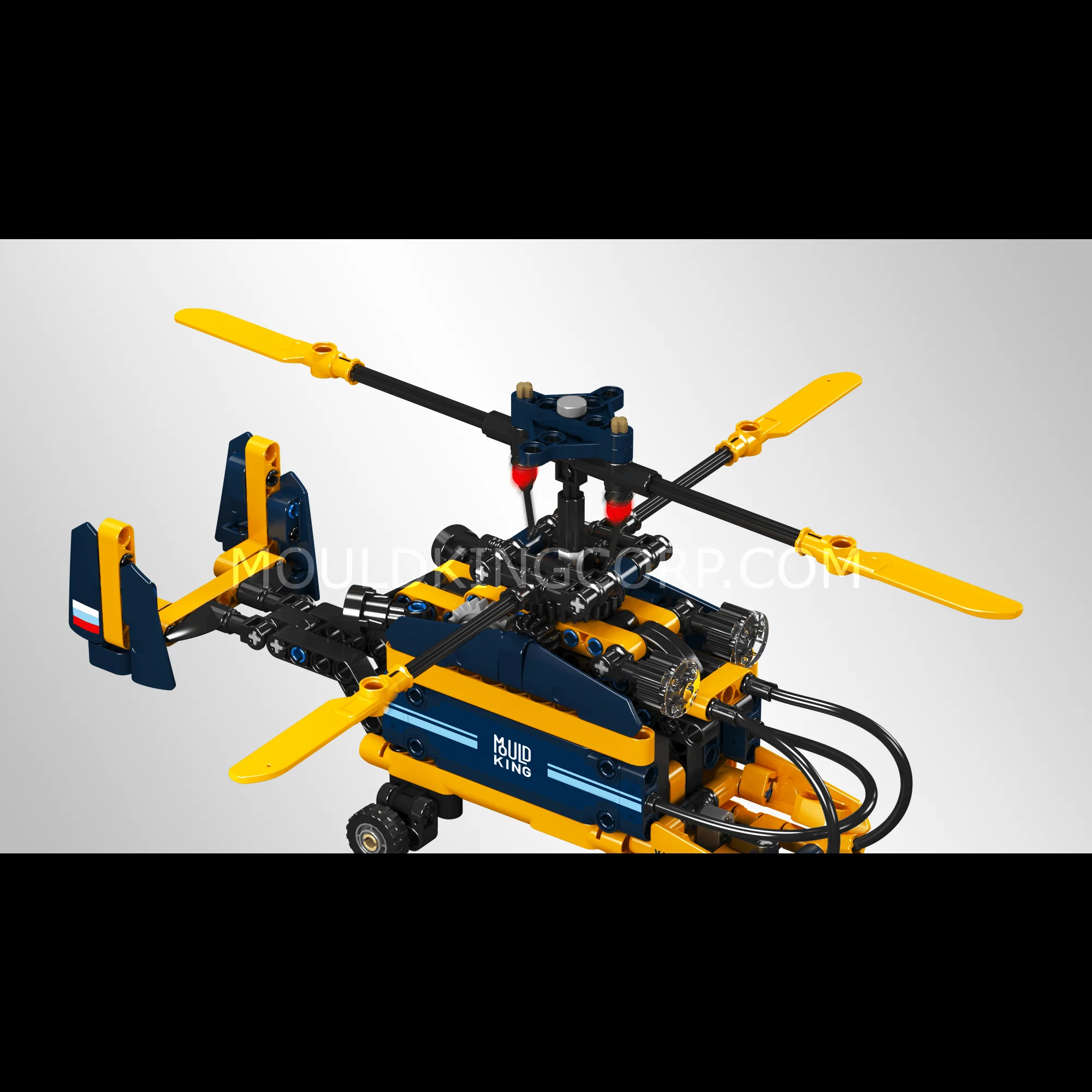 Mould King 24048 Coaxial Counter-rotating Helicopter Model Building Set | 274 Pcs - Image 4