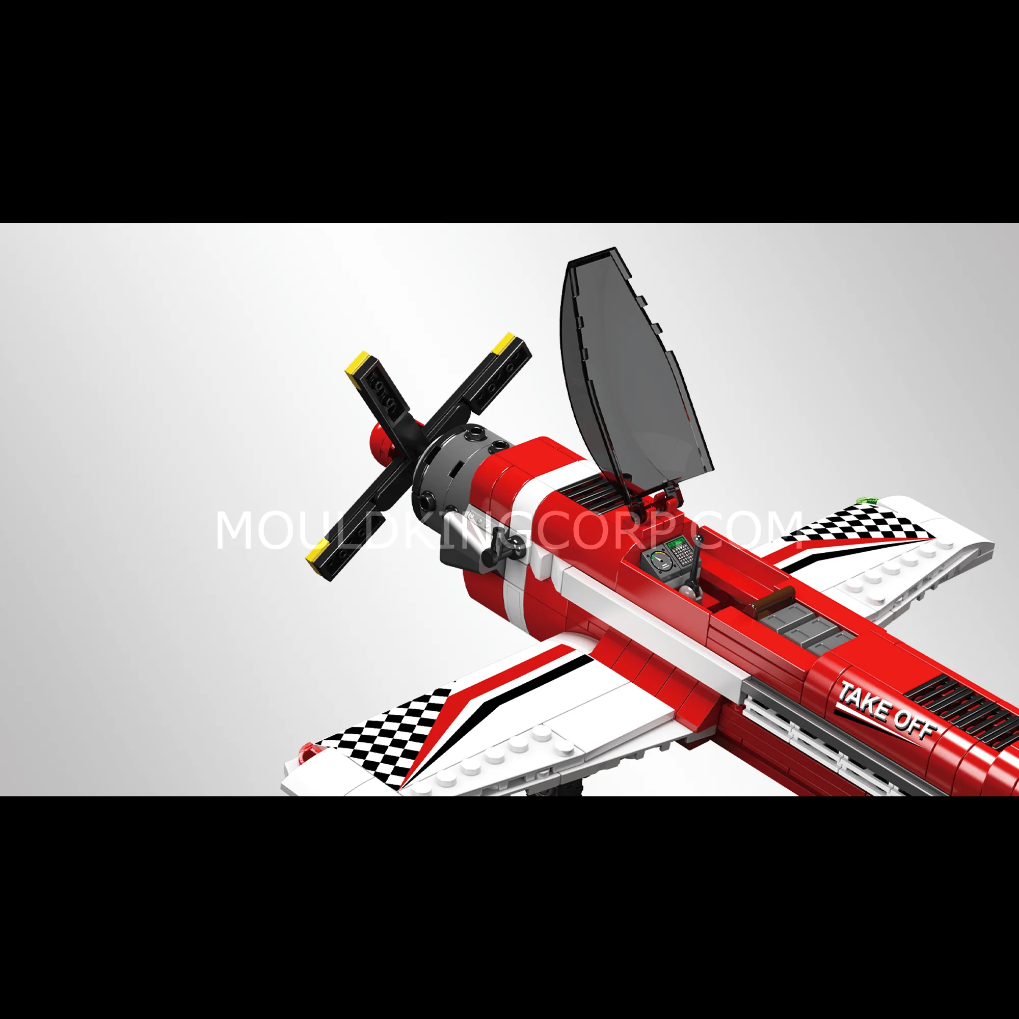 Mould King 24058 Racing Airplane Model Building Set | 470 Pcs - Image 4