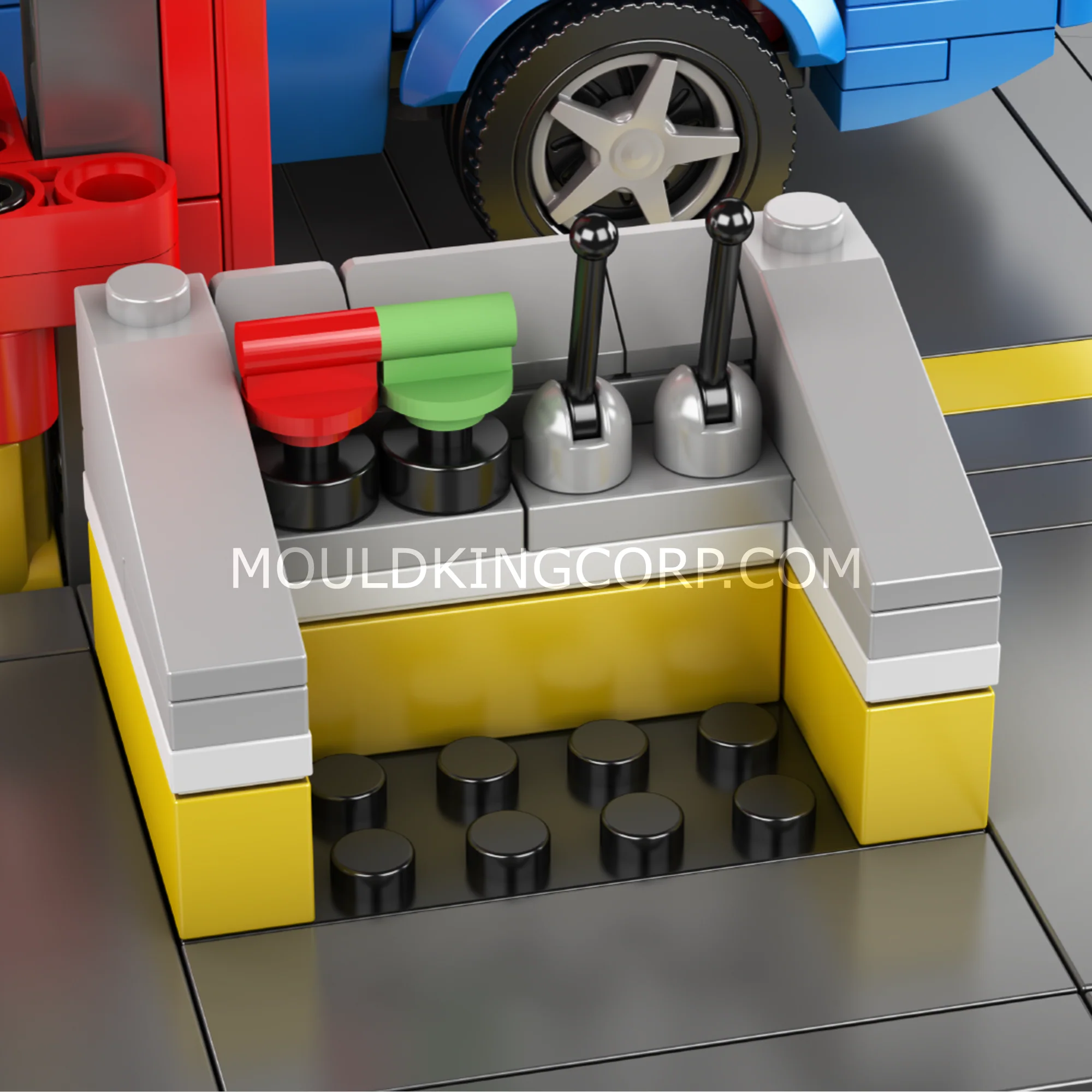 Mould King 24086 Garage Workshop & Challenger Muscle Car Building Set | 858 Pcs - Image 4