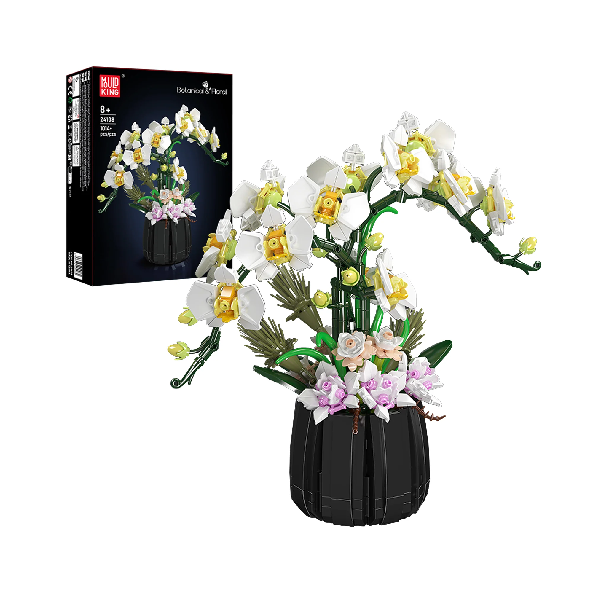 Mould King 24108 Orchid Bonsai Building Block Set | 1,014 Pcs