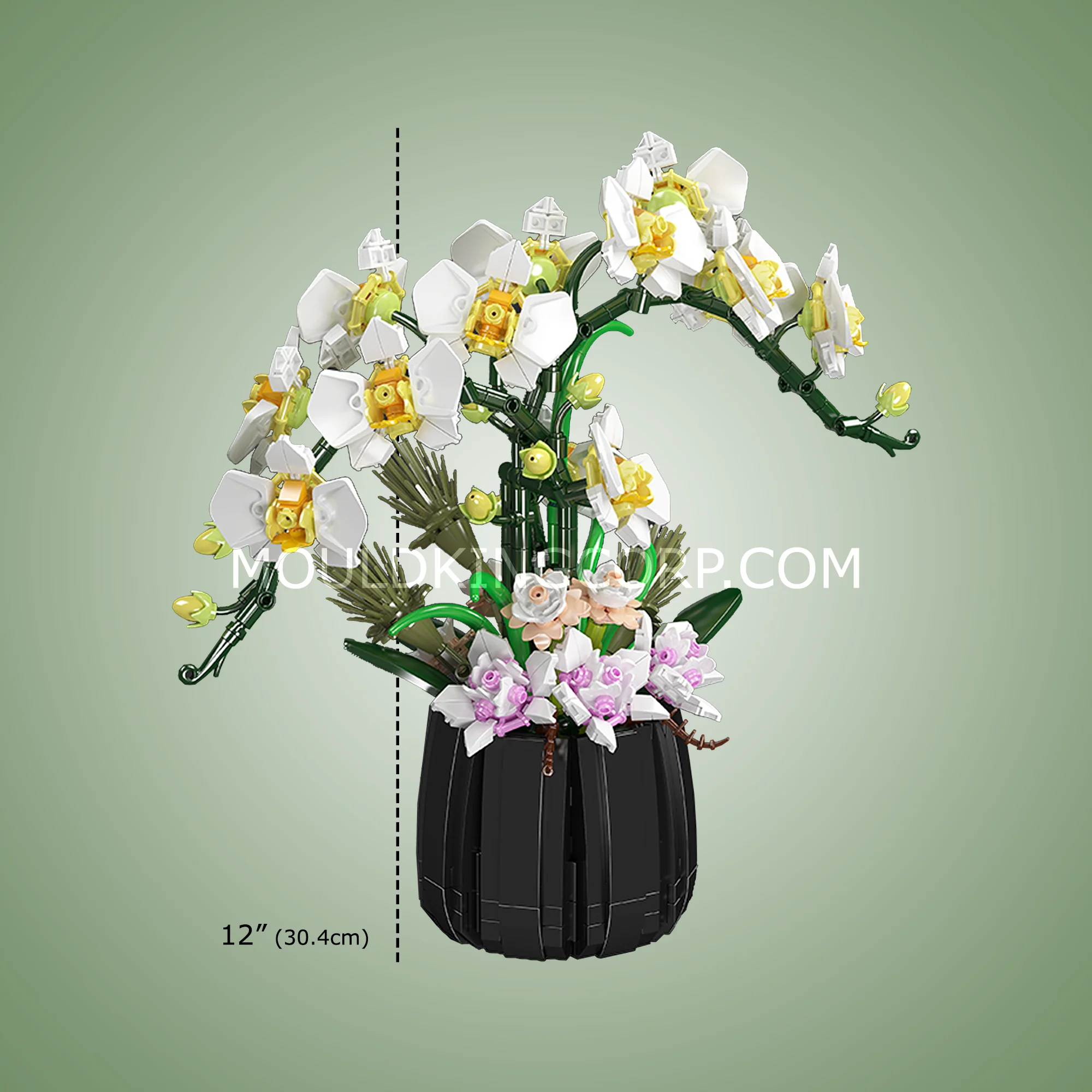 Mould King 24108 Orchid Bonsai Building Block Set | 1,014 Pcs - Image 6