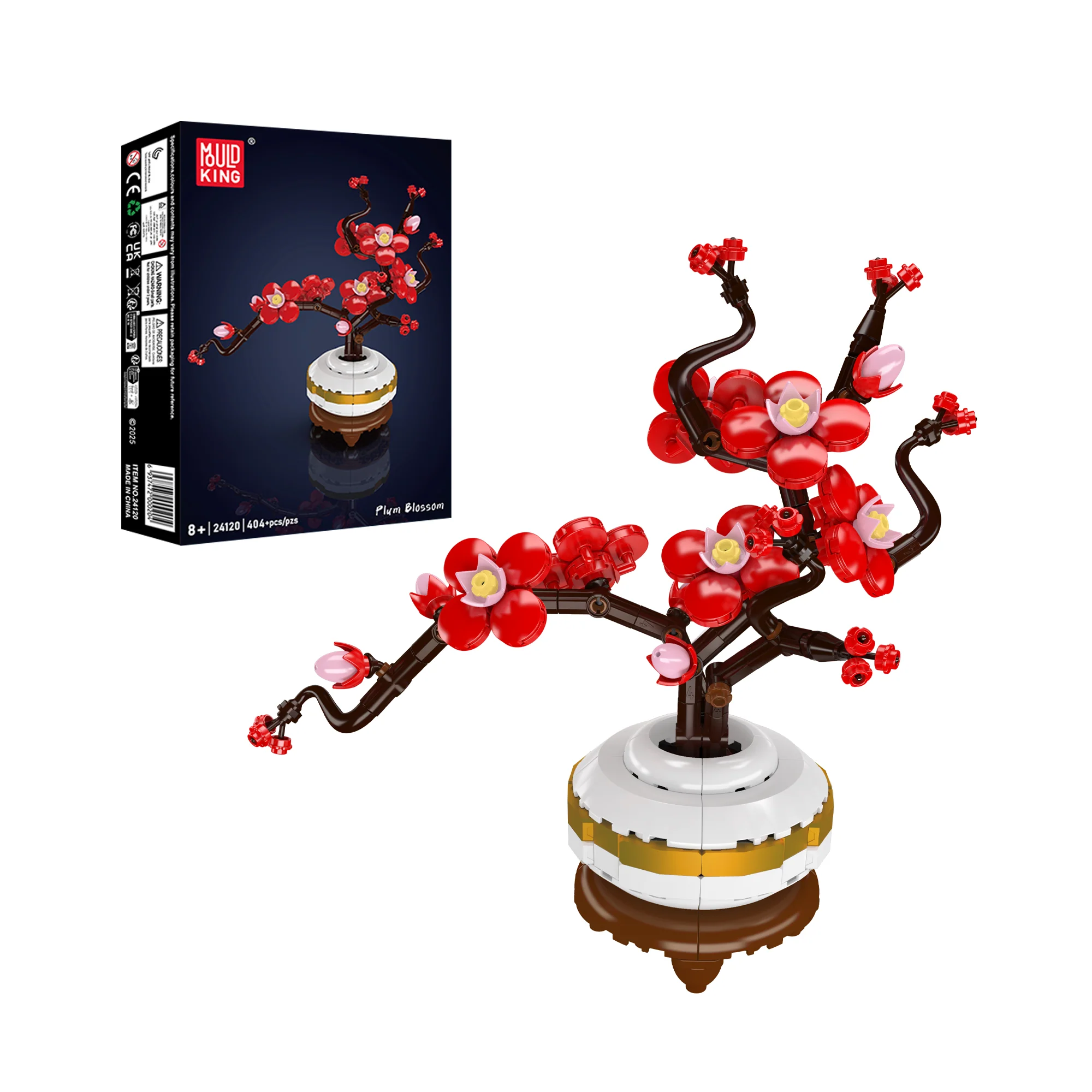 Mould King 24120 Plum Blossom Botanical Building Set | 393 Pcs