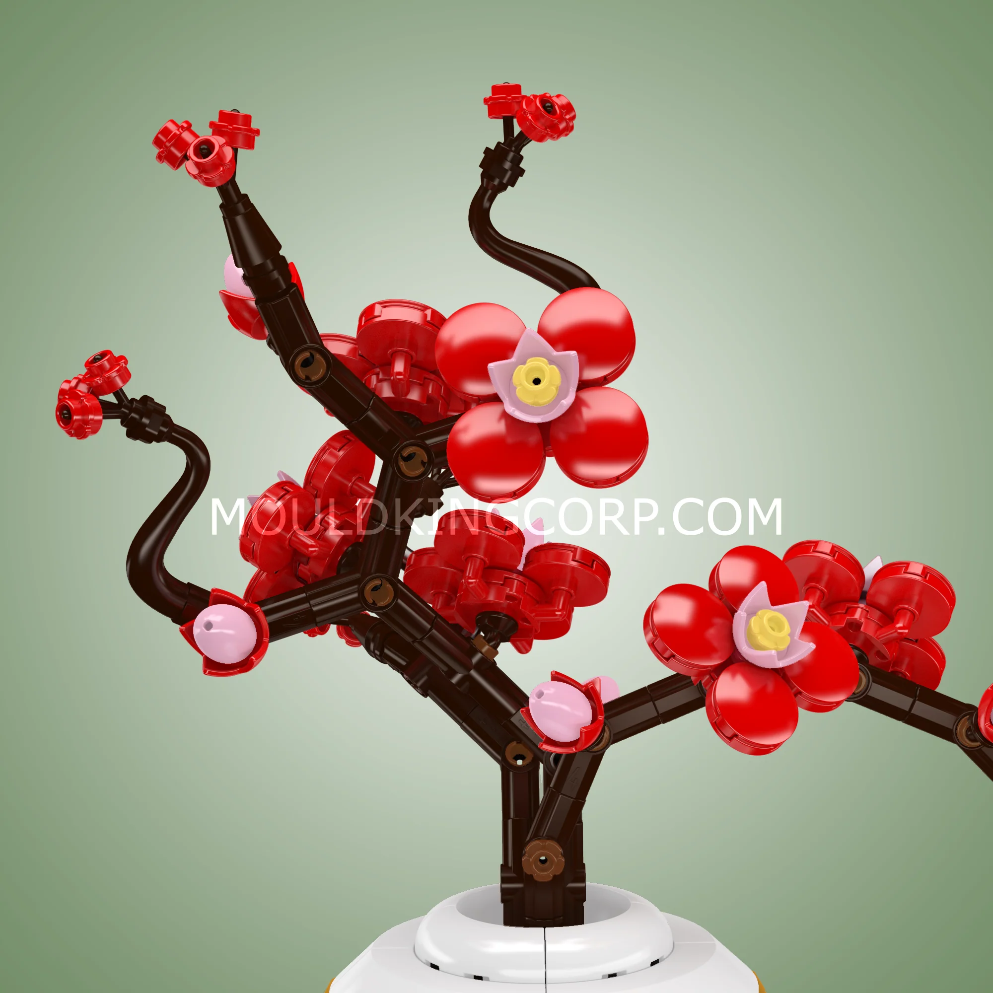 Mould King 24120 Plum Blossom Botanical Building Set | 393 Pcs - Image 4