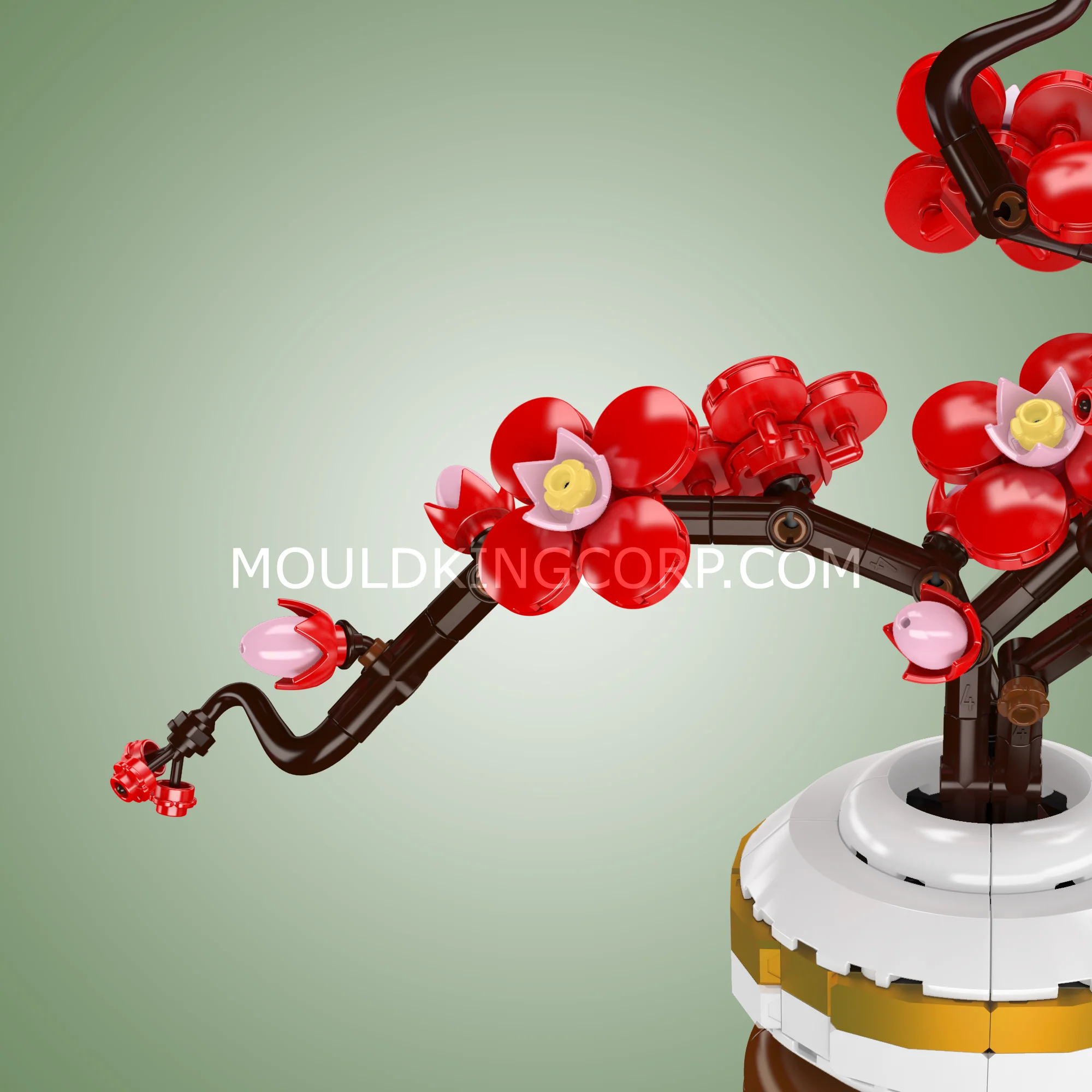 Mould King 24120 Plum Blossom Botanical Building Set | 393 Pcs - Image 5