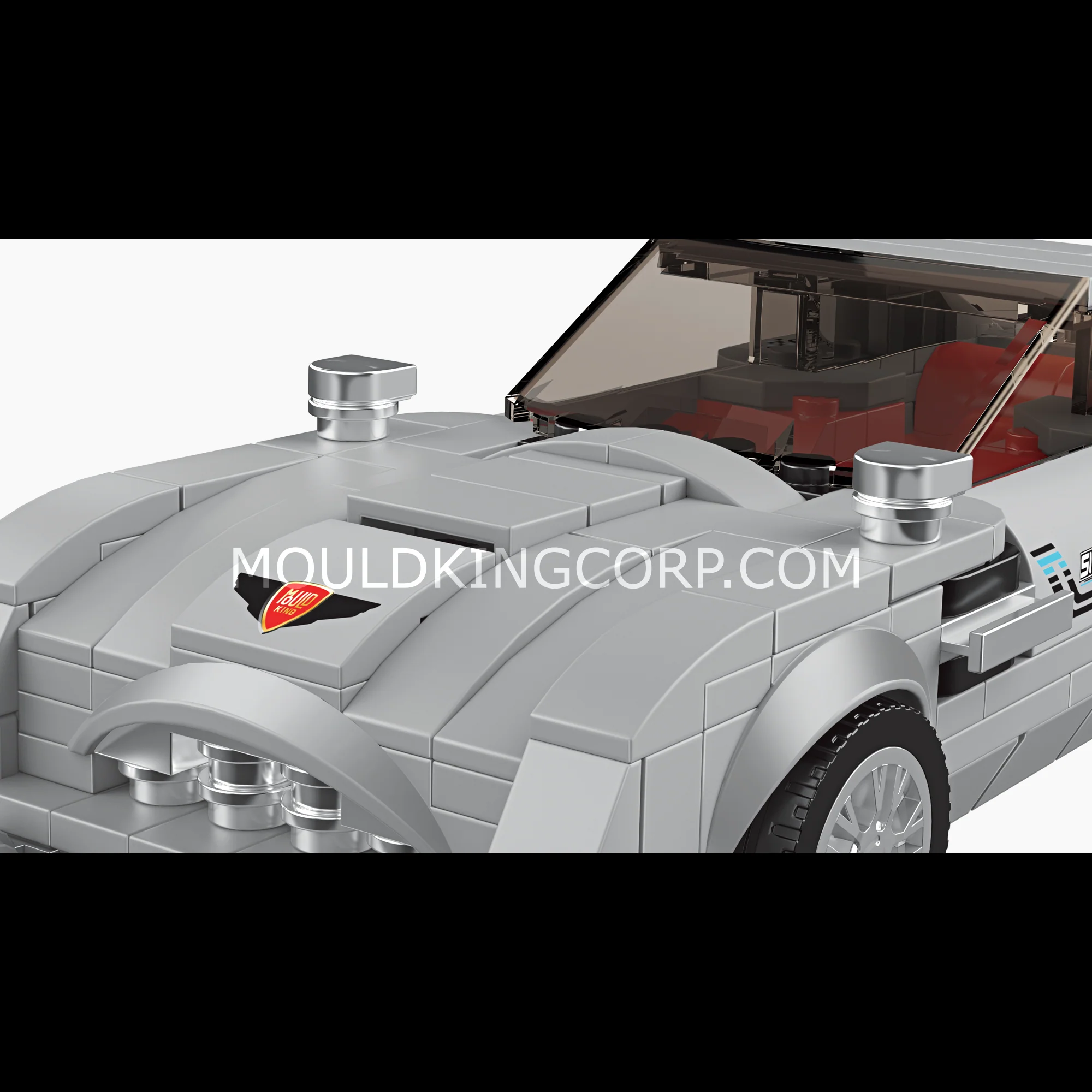 Mould King 27050 Silver Martin 007 Supercar Building Set | 348 Pcs - Image 4