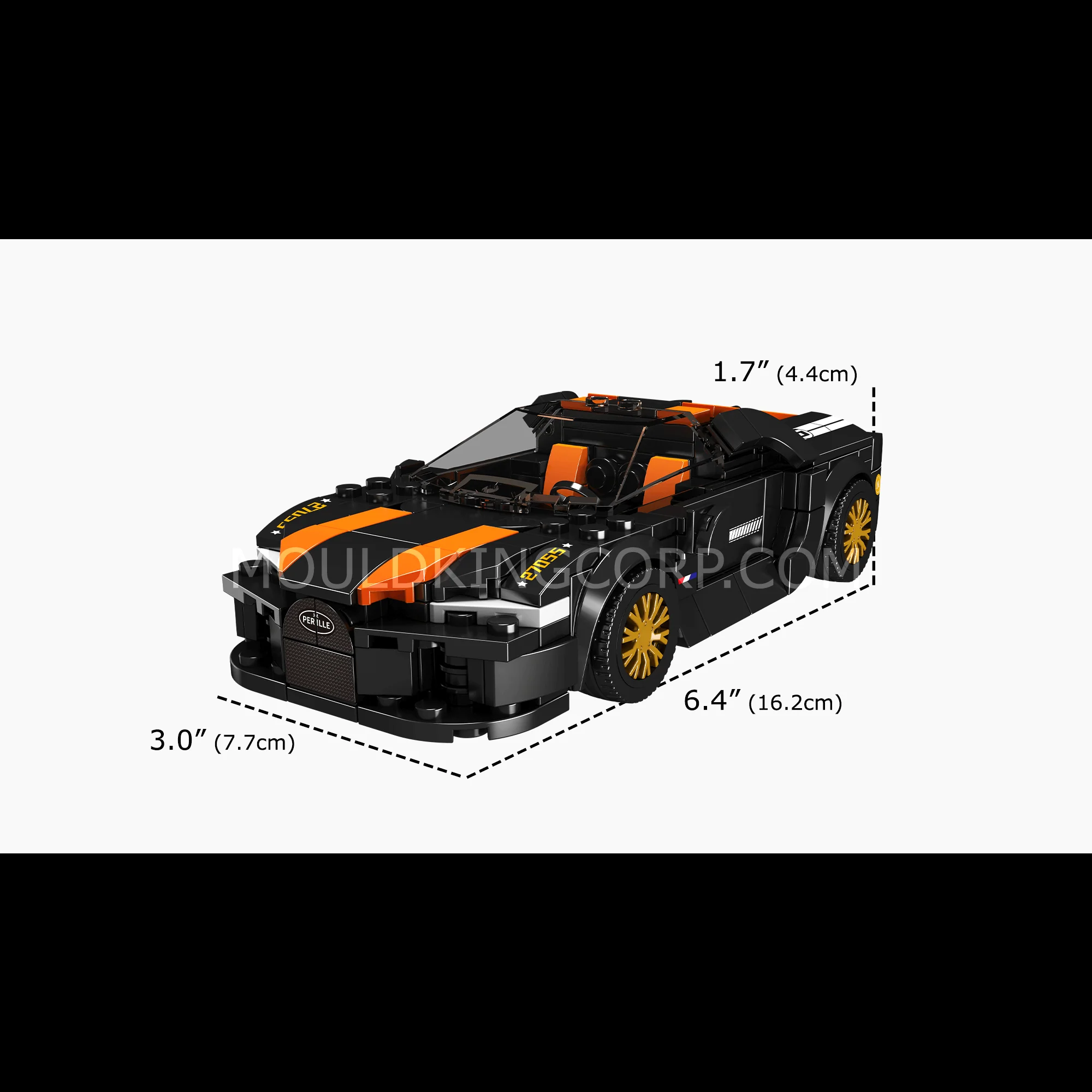 Mould King 27055 Chiron 300+ Supercar Building Set | 386 Pcs - Image 6
