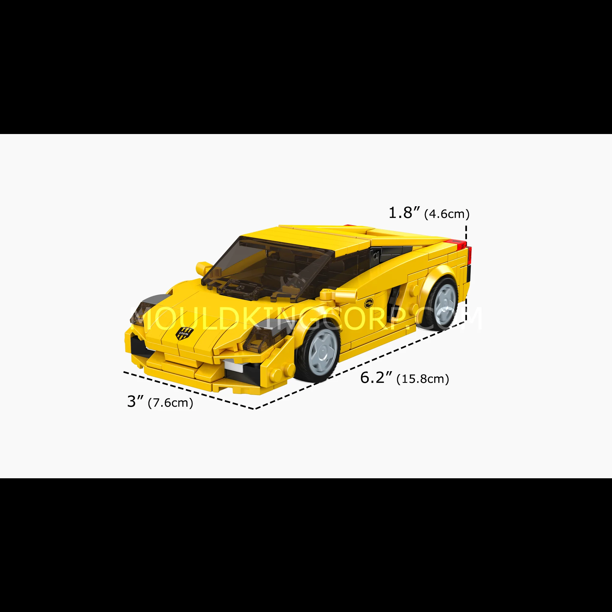 Mould King 27076 Lambo Gallardo Car Model Building Set | 342 Pcs - Image 2