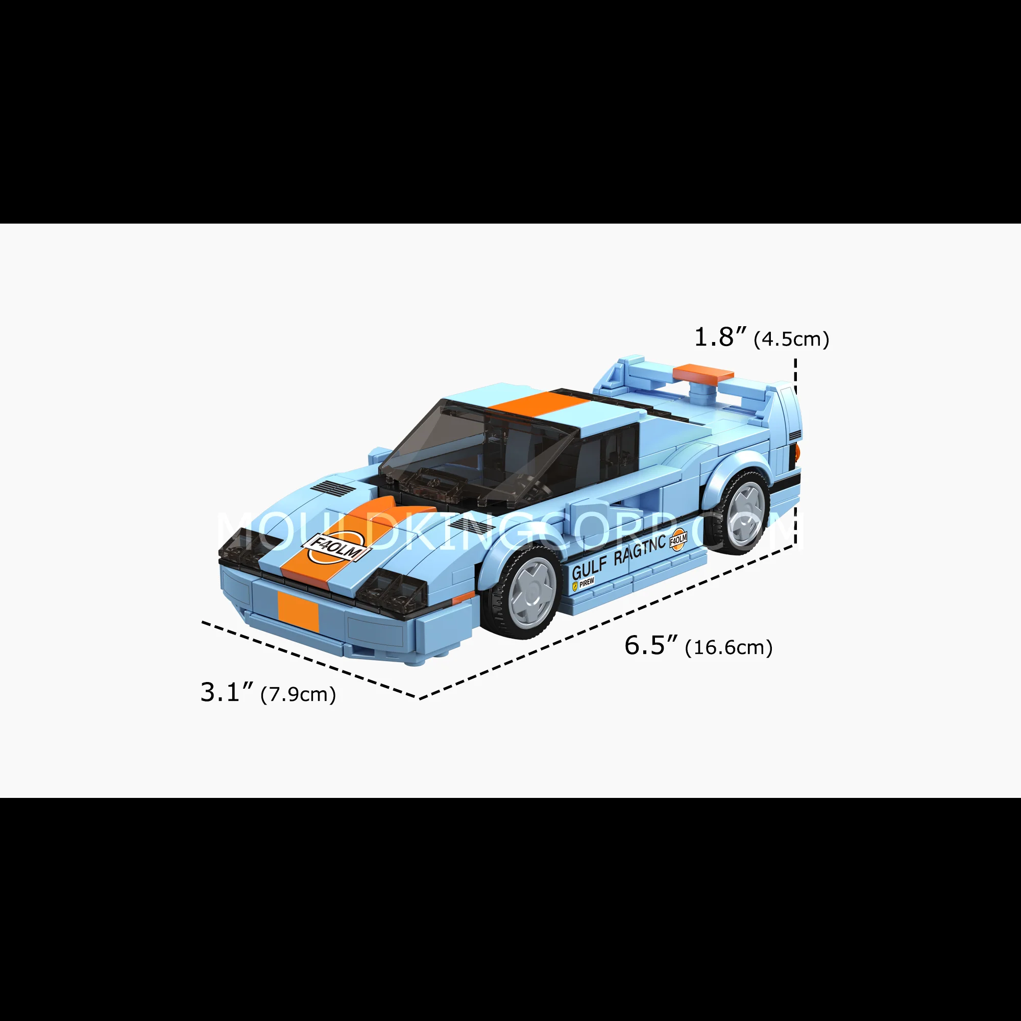 Mould King 27077 F40 LM Model Car Building Set | 435 Pieces - Image 6