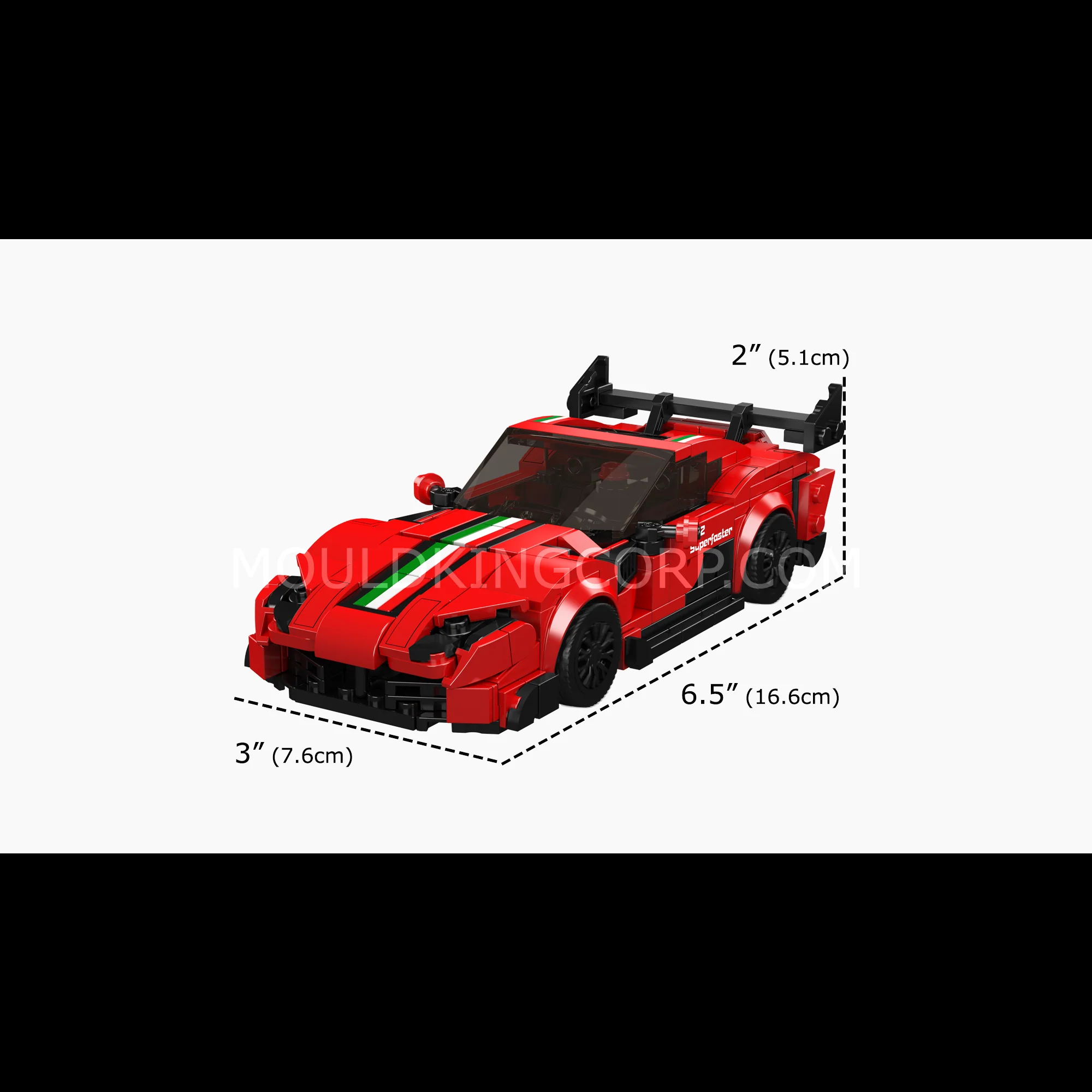 Mould King 27079 F8 1Z Supercar Model Building Set | 449 Pieces - Image 6