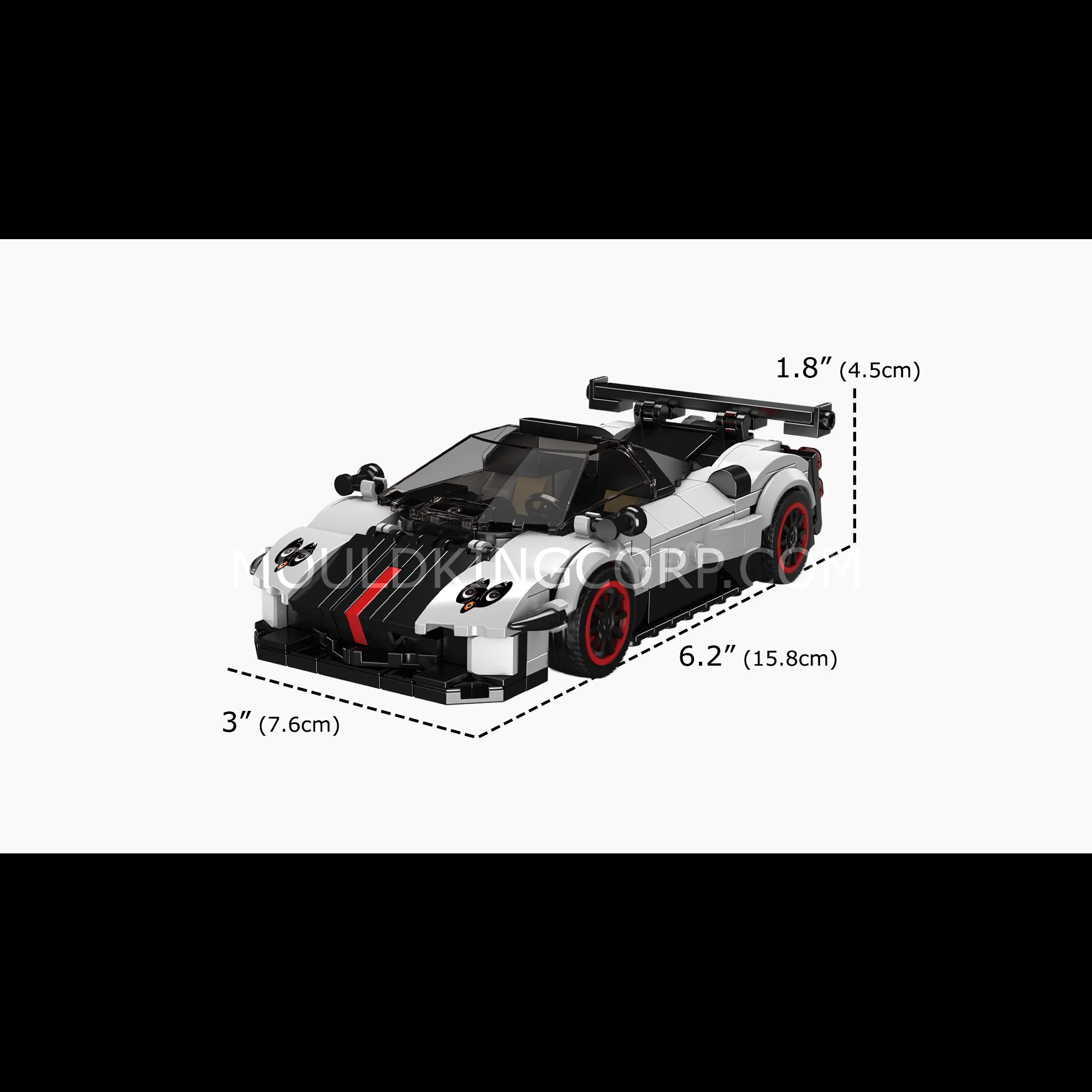 Mould King 27093 Zonda Cinque Supercar Building Set | 383 Pcs - Image 6