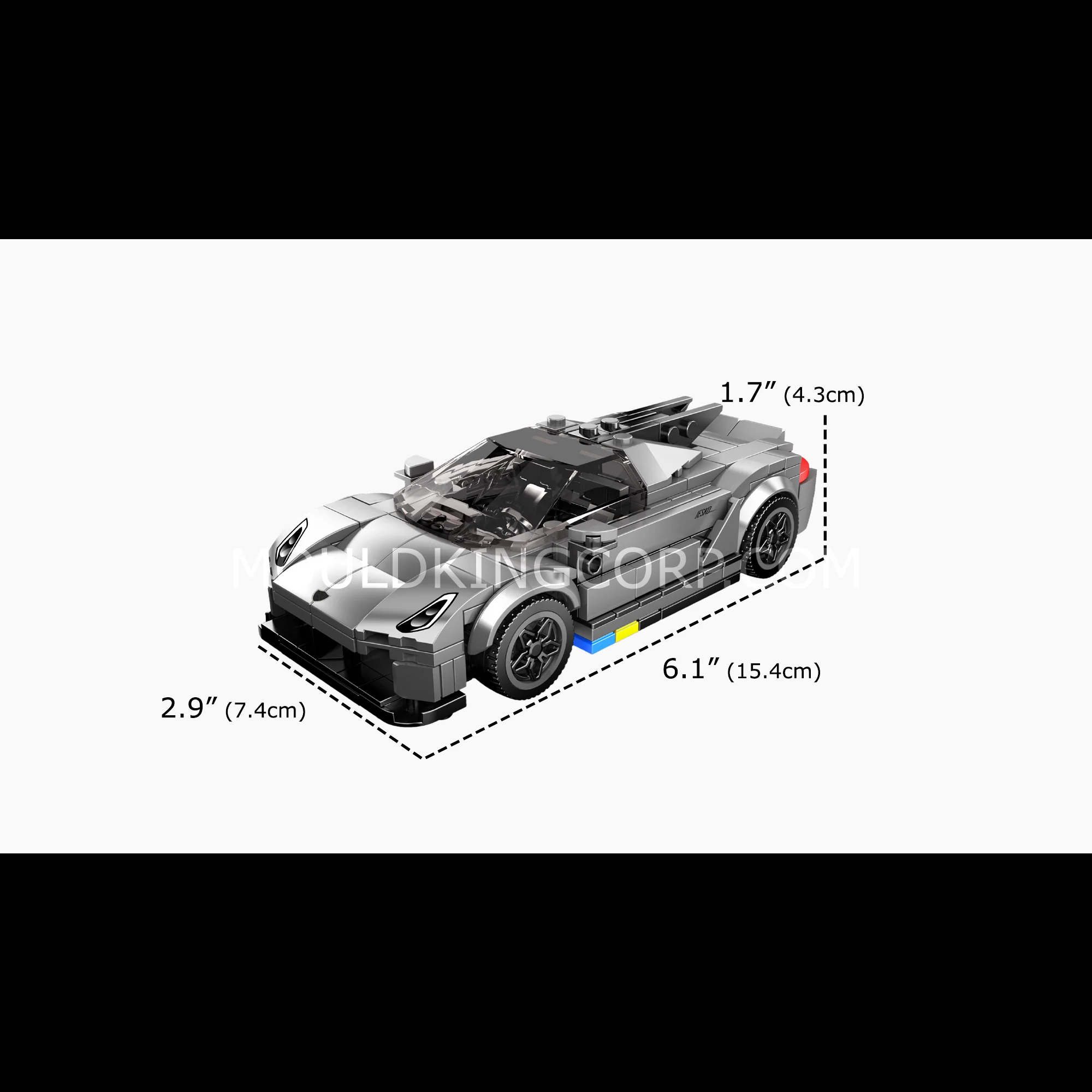 Mould King 27112 Jesko Absolut  Hypercar Building Set | 395 Pcs - Image 6