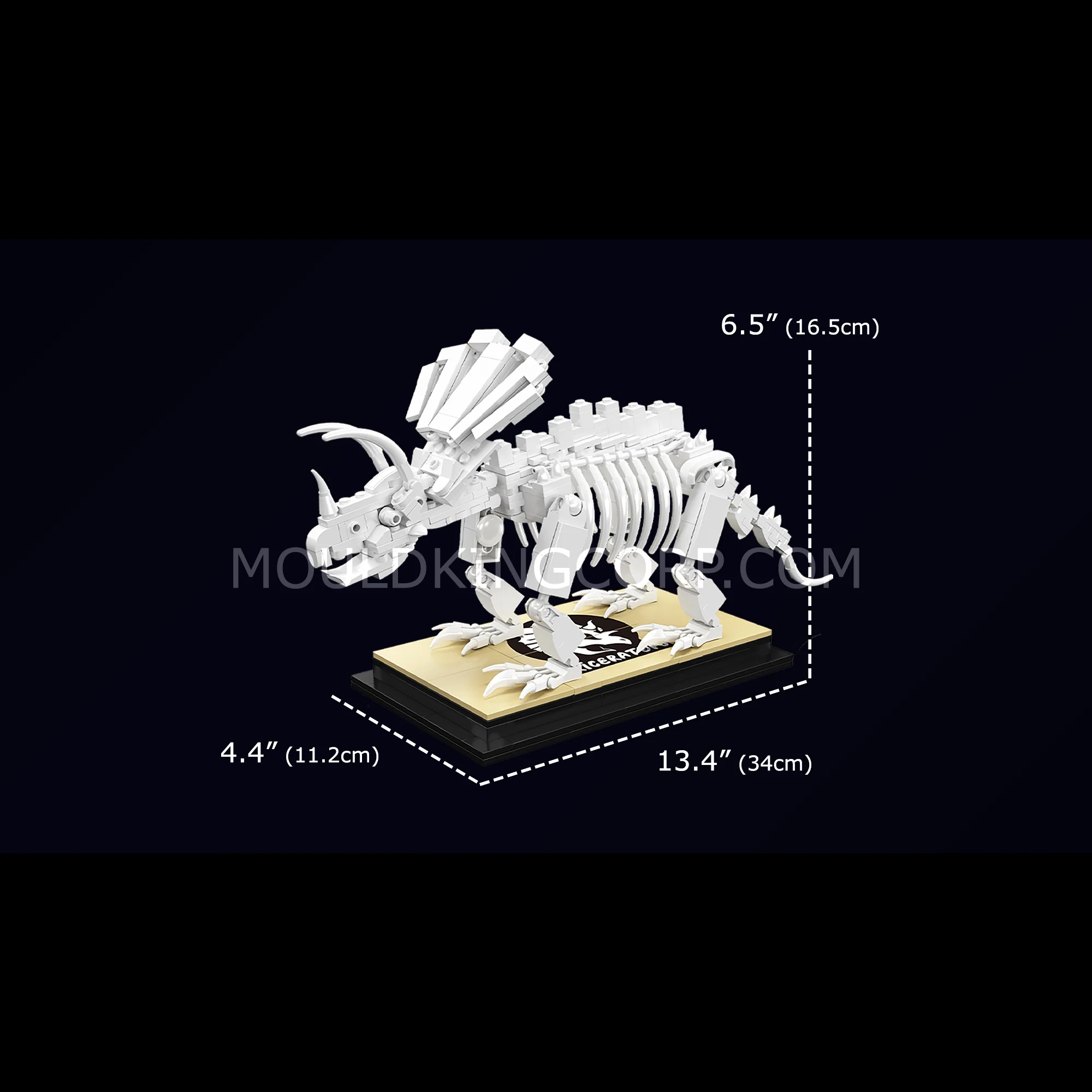 Mould King 29006 Triceratops Dinosaur Fossil Building Kit | 397 Pcs - Image 5
