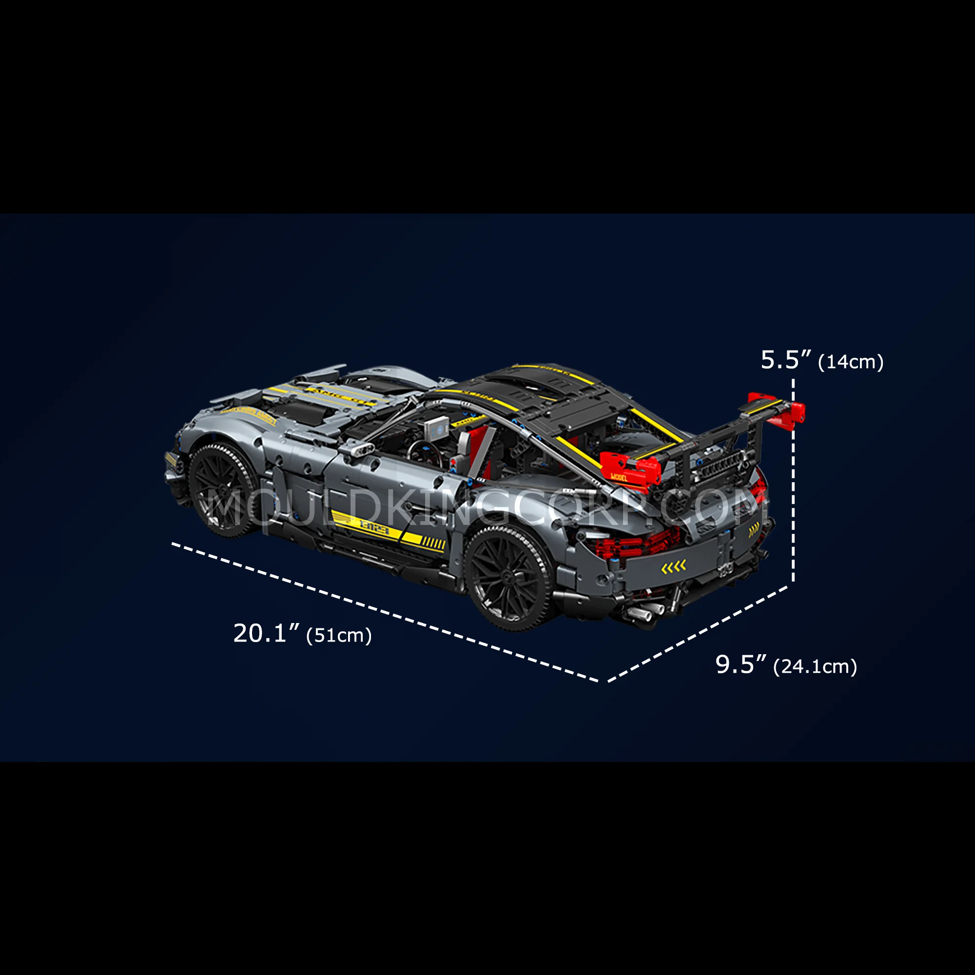 Mould King 13123 AMG GT Shadow Sports Car Remote Controlled Building Set | 2,872 PCS - Image 6