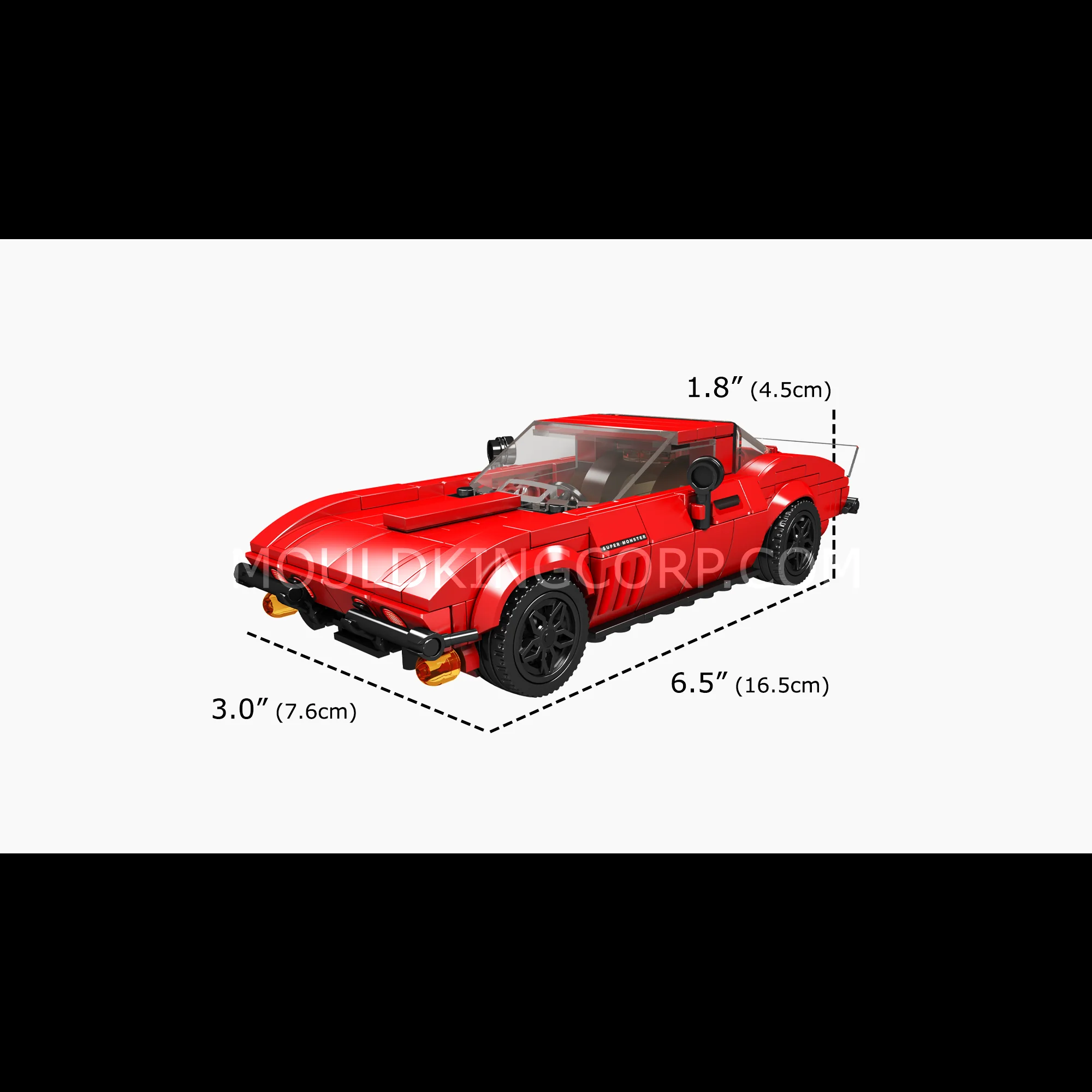 MOULD KING 27034S Corvette Sports Car Model Building Set | 371 Pcs - Image 6