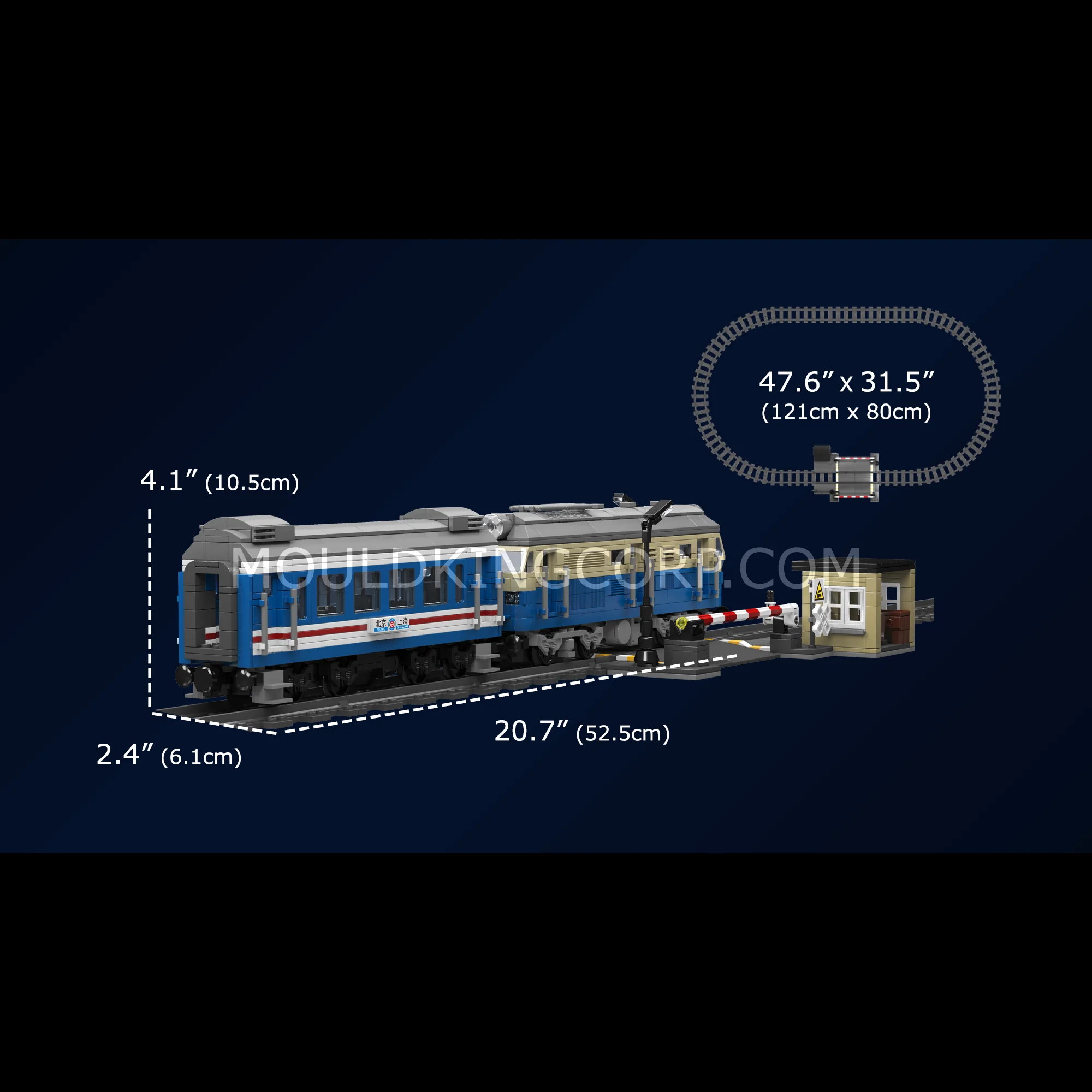 Mould King 12022 DF4B Remote Control Diesel Locomotive Building Set | 1,212 PCS - Image 6