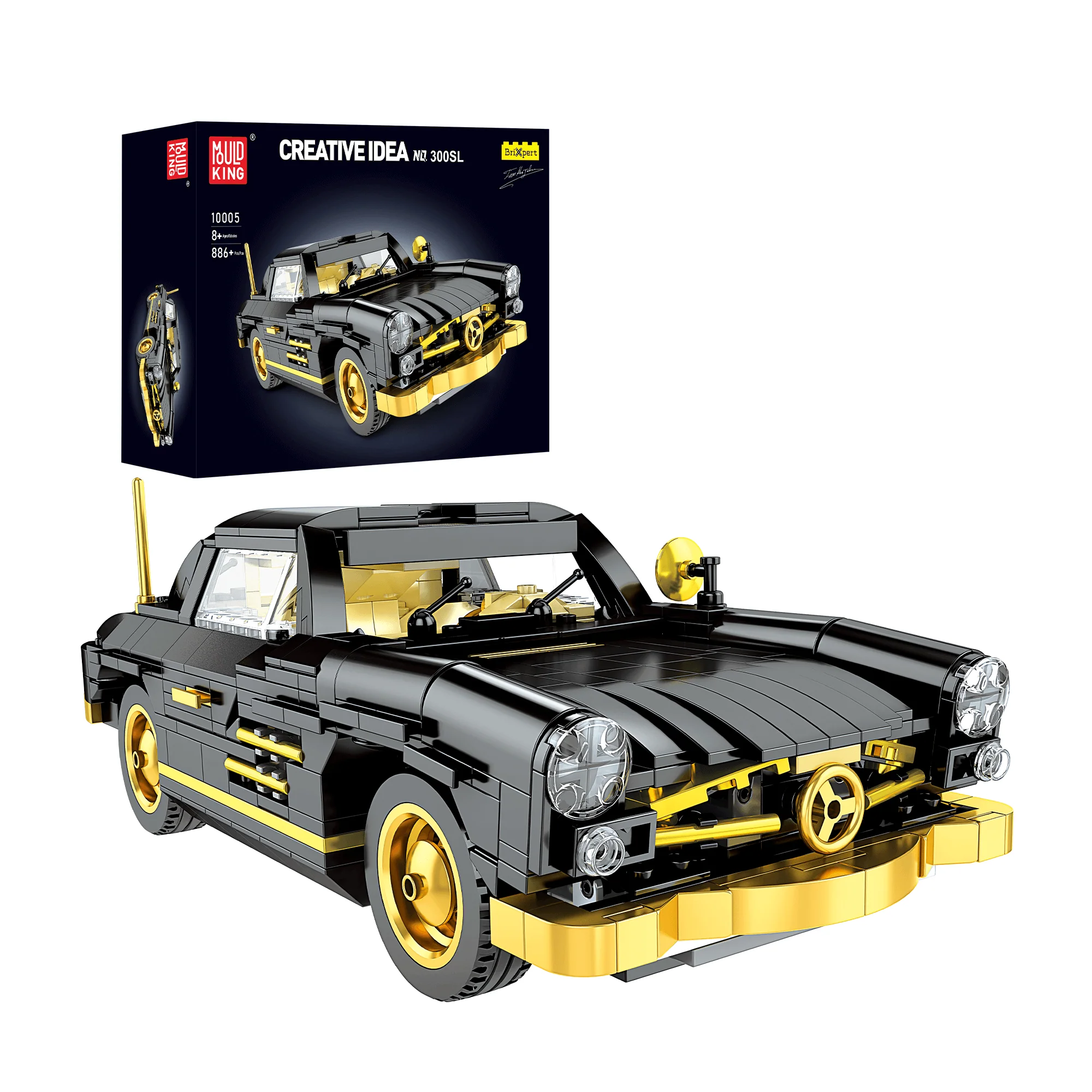 Mould King 10005 300SL Classic Gullwing Model Building Set | 886 Pcs