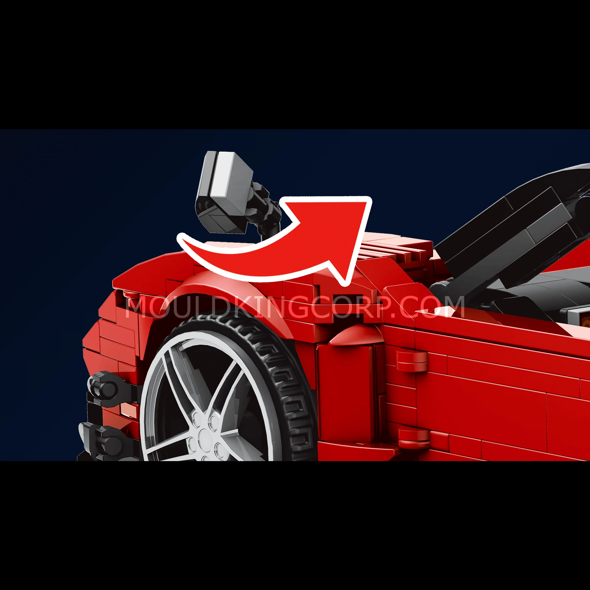 MOULD KING 10041 Zonda R Sports Car Model Building Set | 1,278 PCS - Image 3