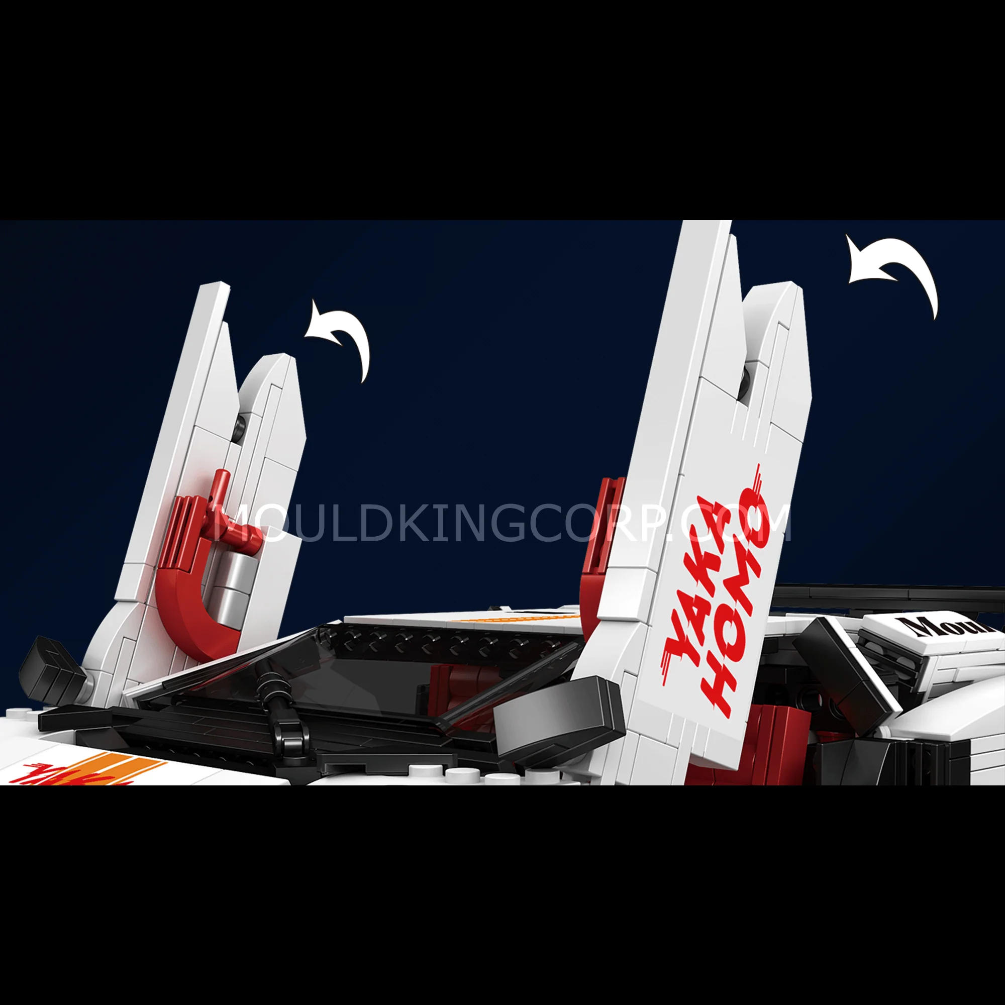 MOULD KING 10045 80S Italian Bull Coutach Sports Car Building Set | 1,495 PCS - Image 4