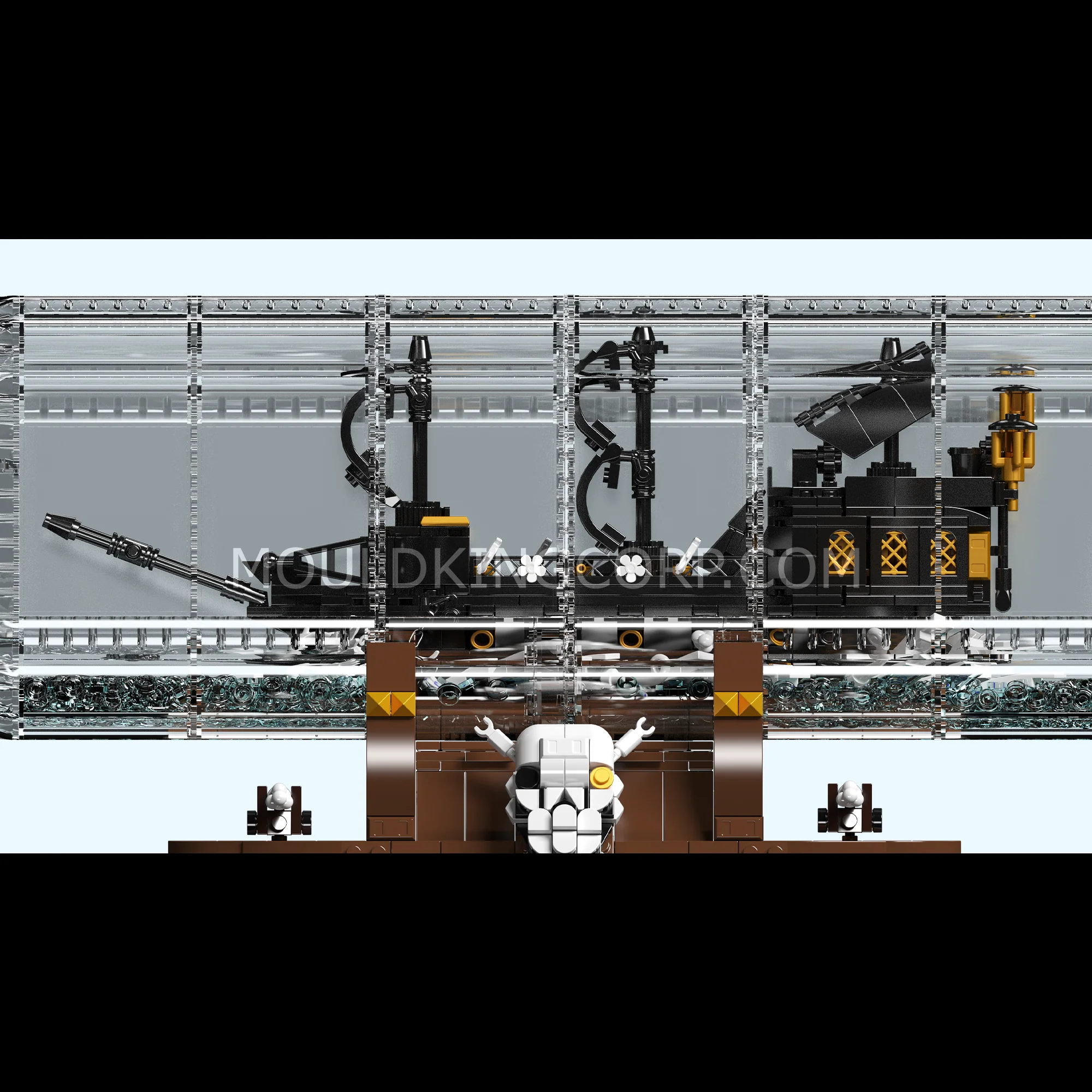 Mould King 10065 Black Pirates Ship-In-a-Bottle Building Set | 2,206 PCS - Image 3
