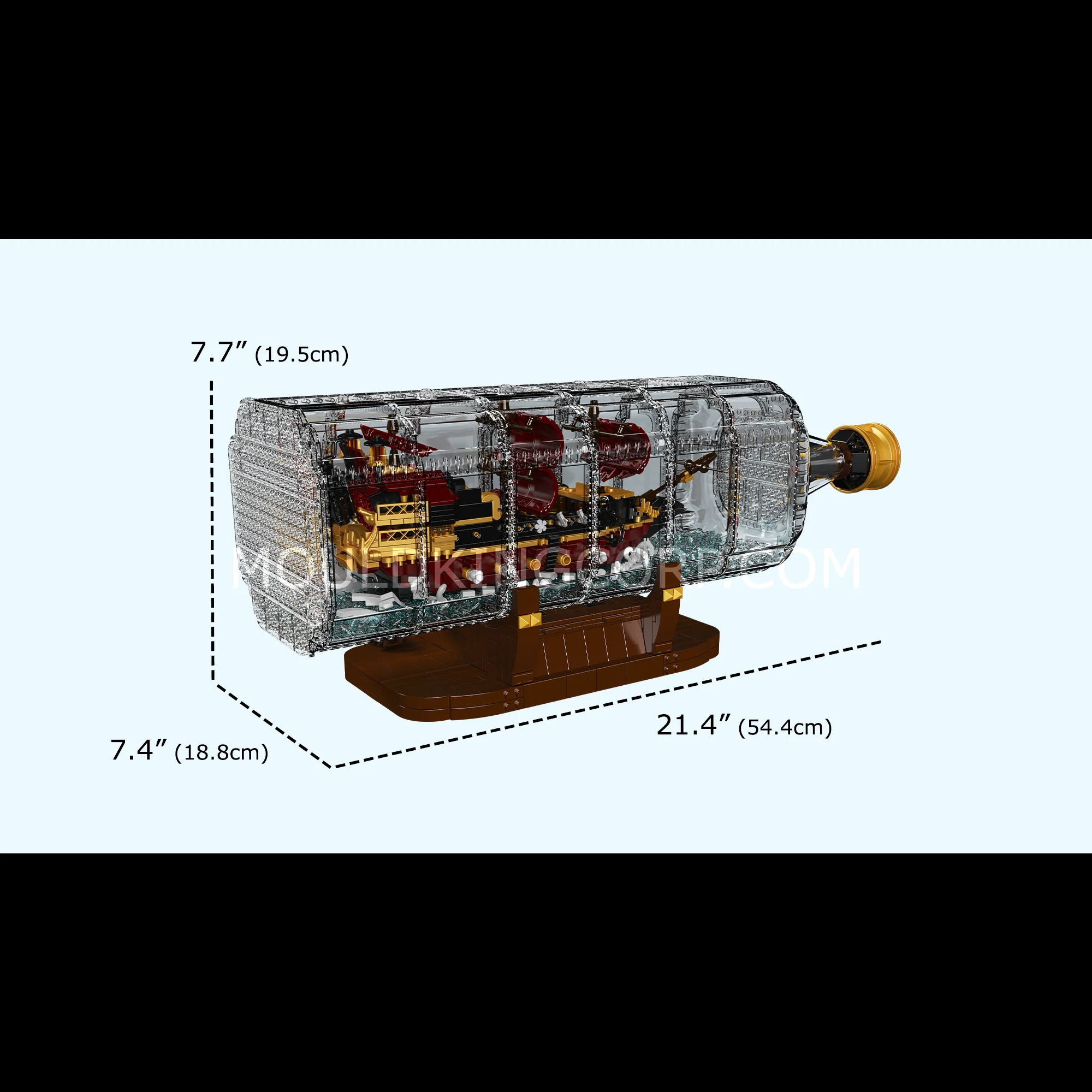 Mould King 10066 Queen Revenger Ship-In-a-Bottle Building Set | 2,488 PCS - Image 6