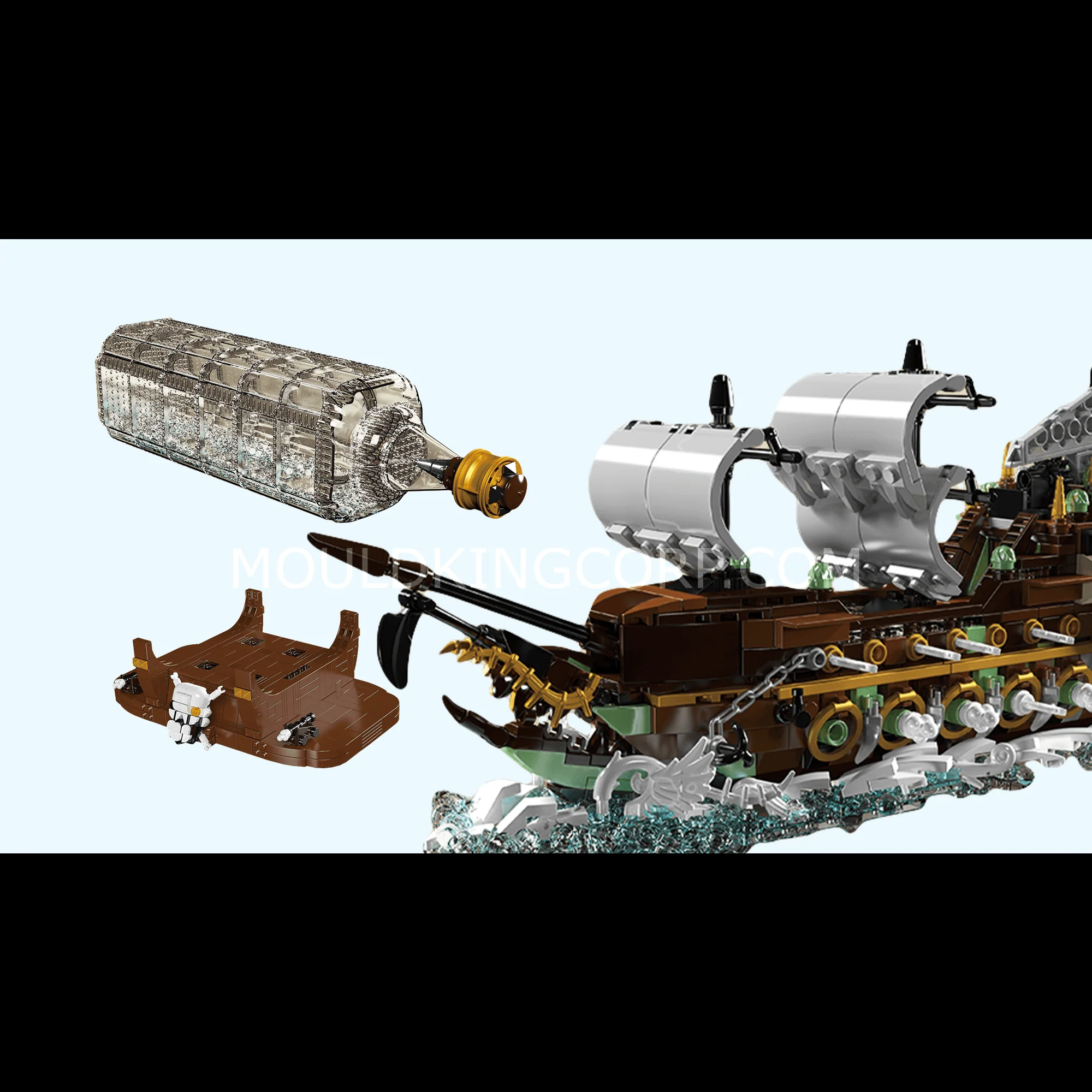 Mould King 10067 Flying Dutchman Ship-In-a-Bottle Building Set | 2,499 PCS - Image 5