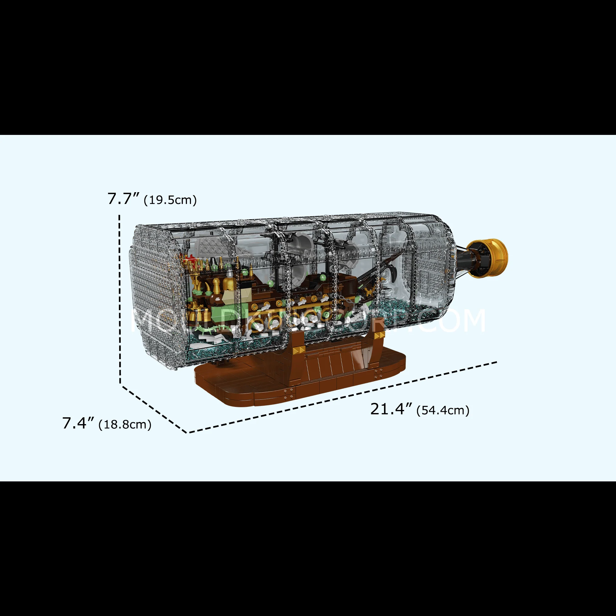 Mould King 10067 Flying Dutchman Ship-In-a-Bottle Building Set | 2,499 PCS - Image 6